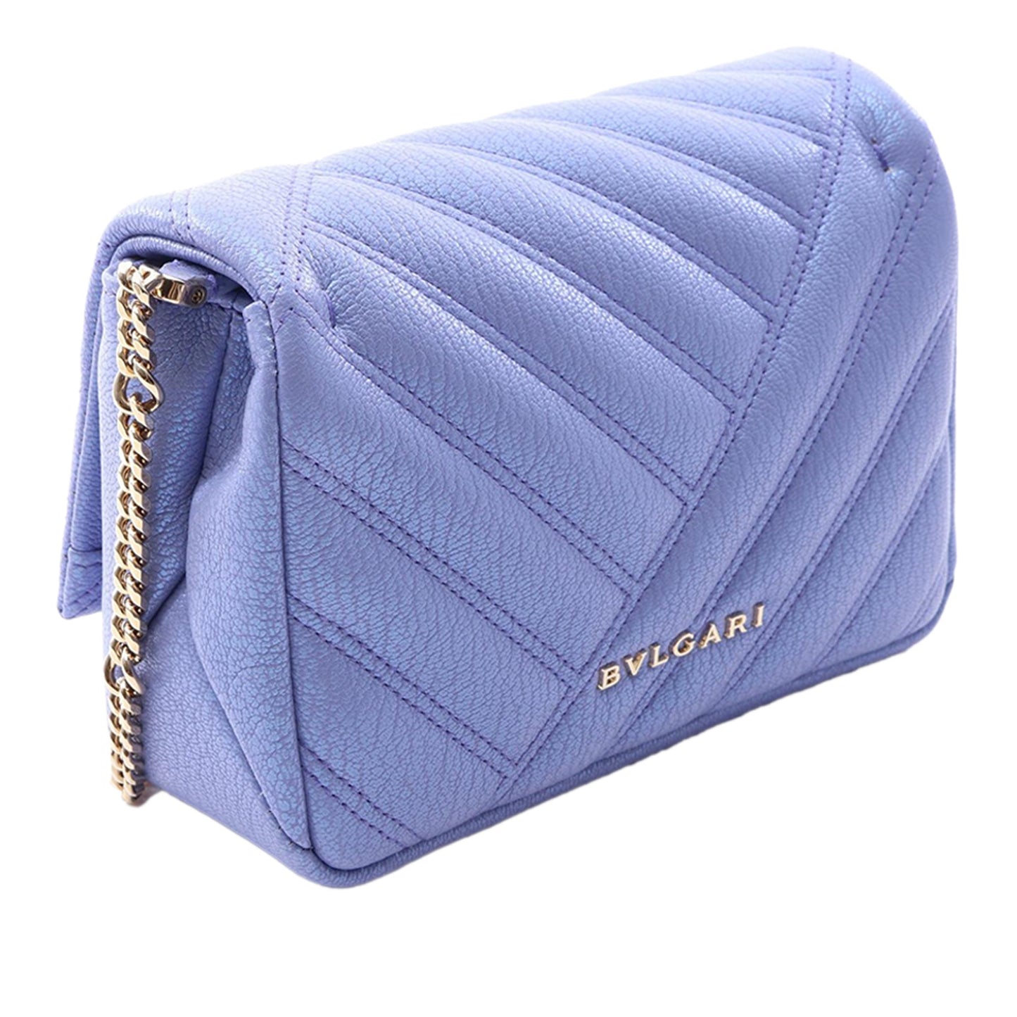 Bvlgari Leather Serpenti Cabochon Chain Crossbody