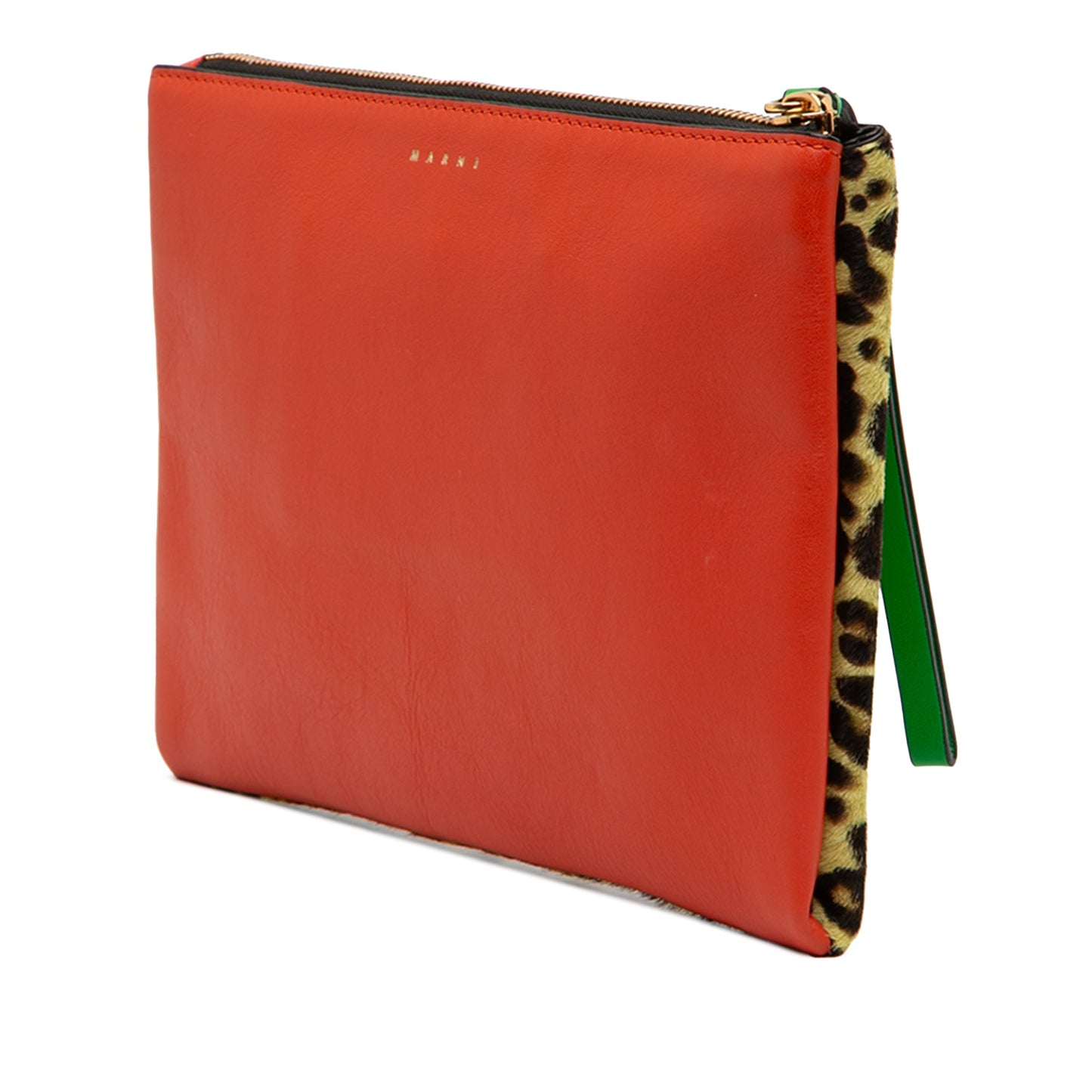 Pony Hair and Calfskin Leopard Print Clutch
