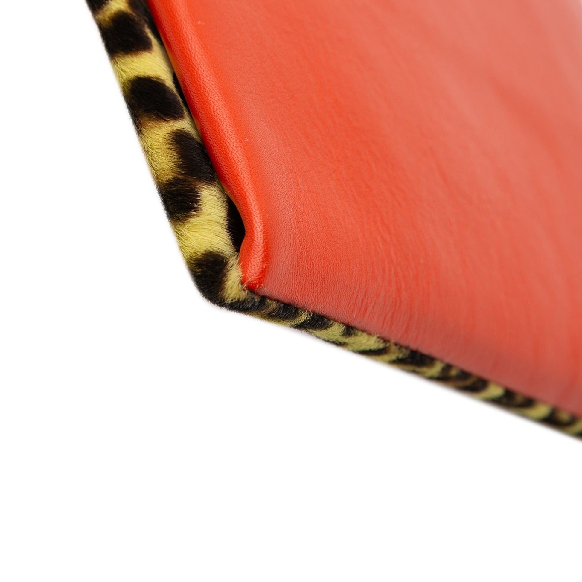 Pony Hair and Calfskin Leopard Print Clutch