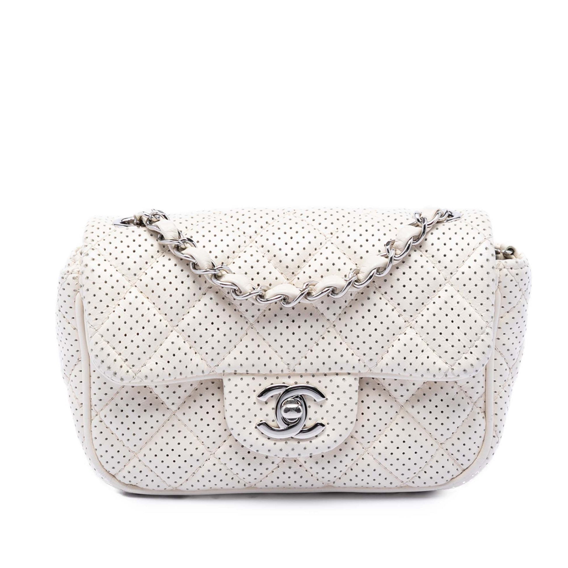 Chanel Mini Perforated Lambskin Punch Flap