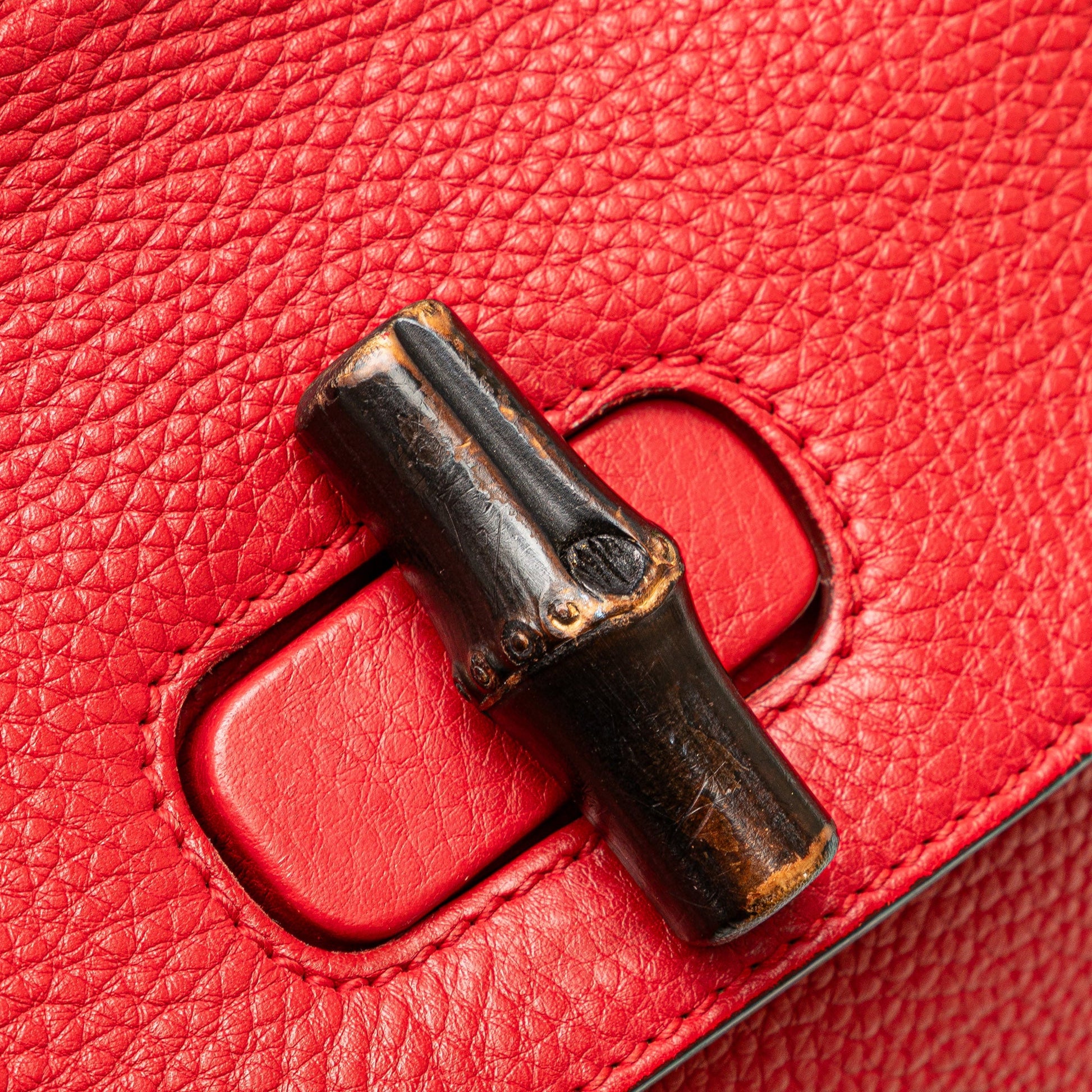 Gucci Small Calfskin Bamboo Daily Satchel