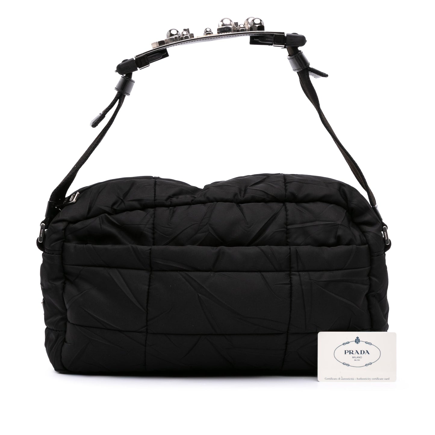 Prada Quilted Tessuto Messenger Bag