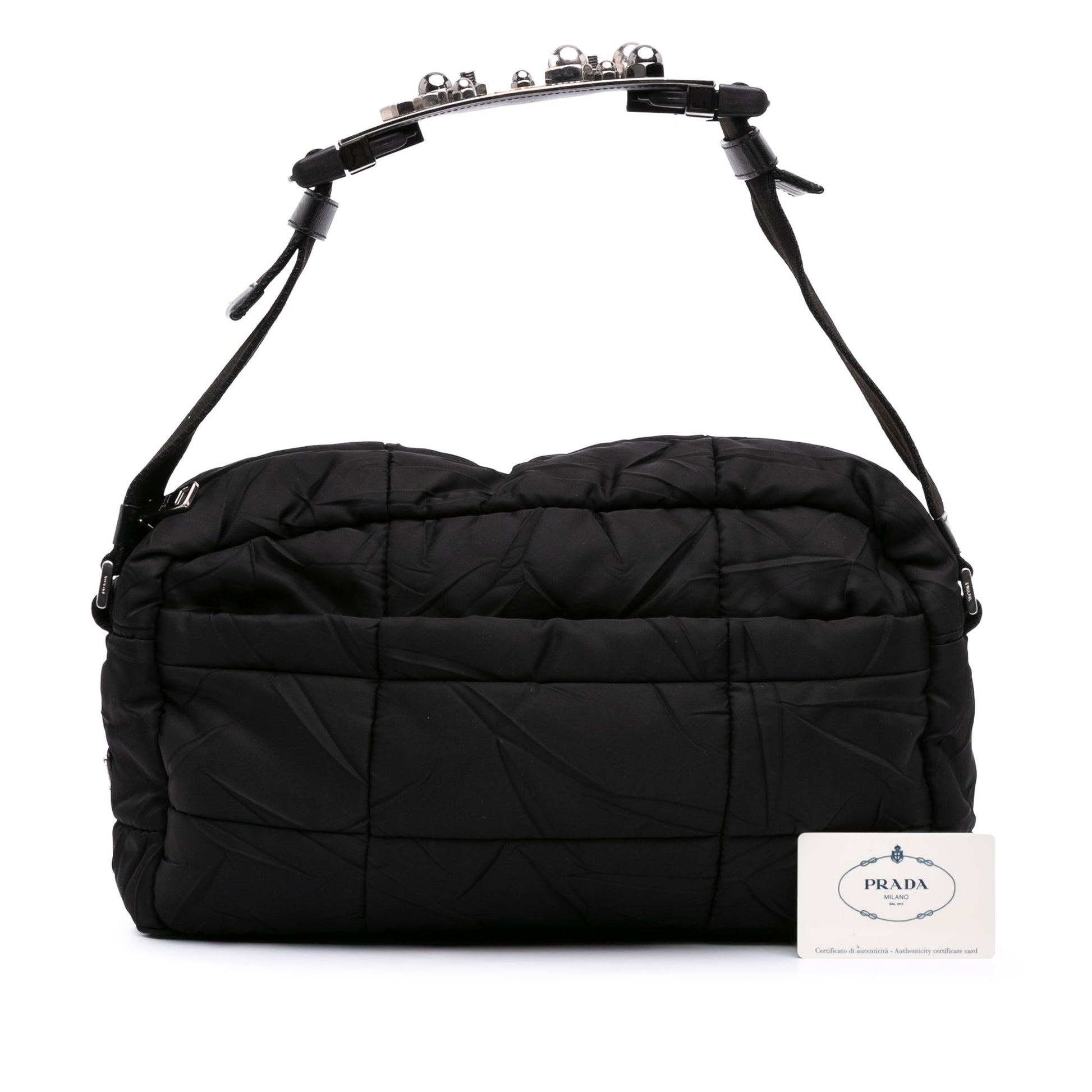 Prada Quilted Tessuto Messenger Bag