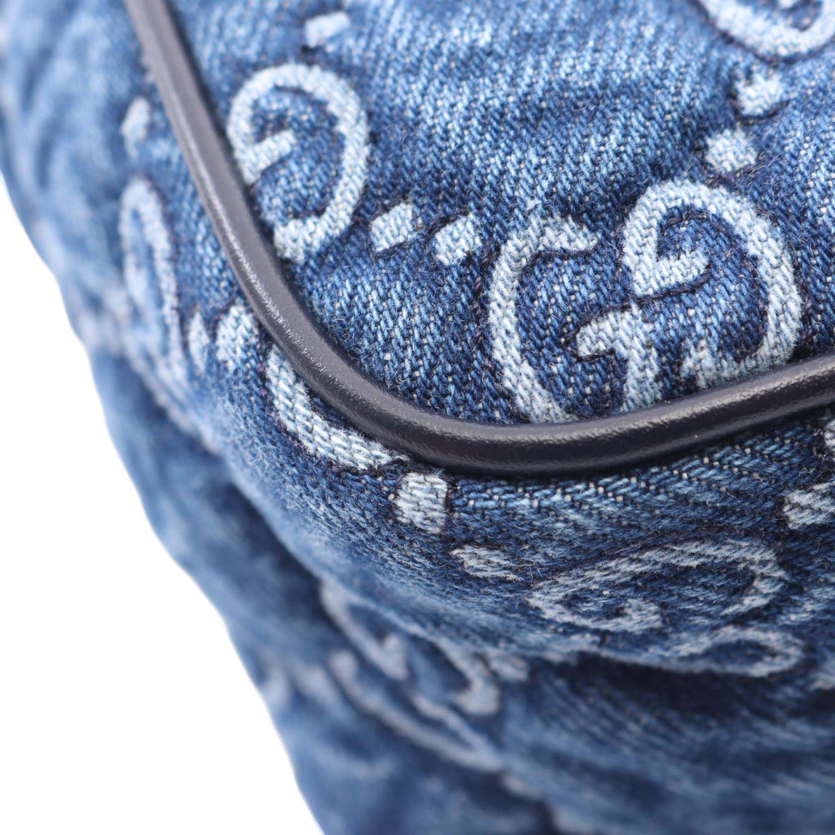 Gucci Medium GG Marmont Matelasse Denim Shoulder Bag