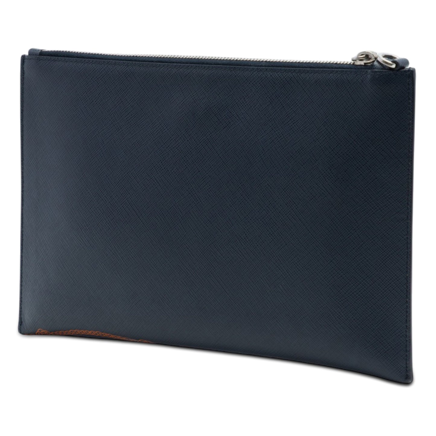 Prada Saffiano Logo Clutch