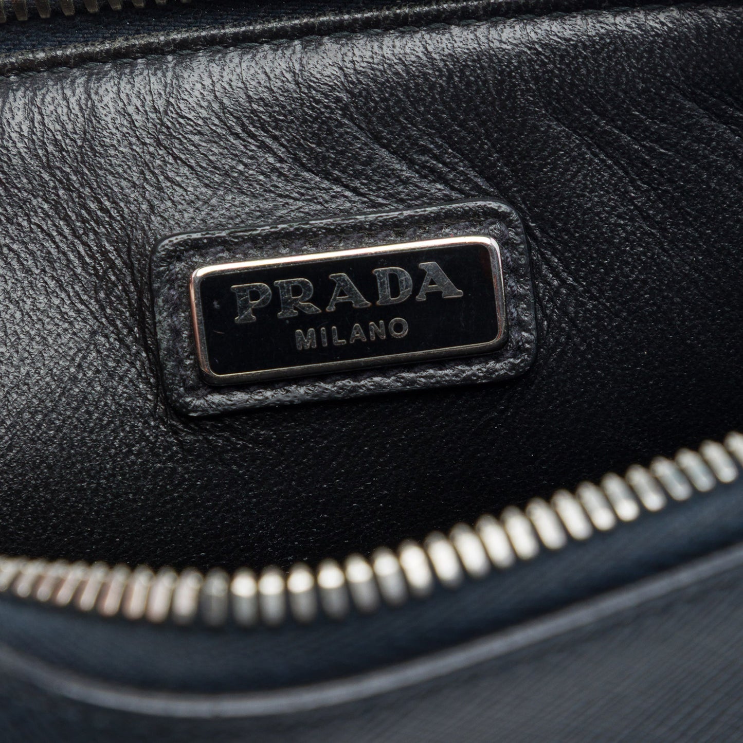 Prada Saffiano Logo Clutch