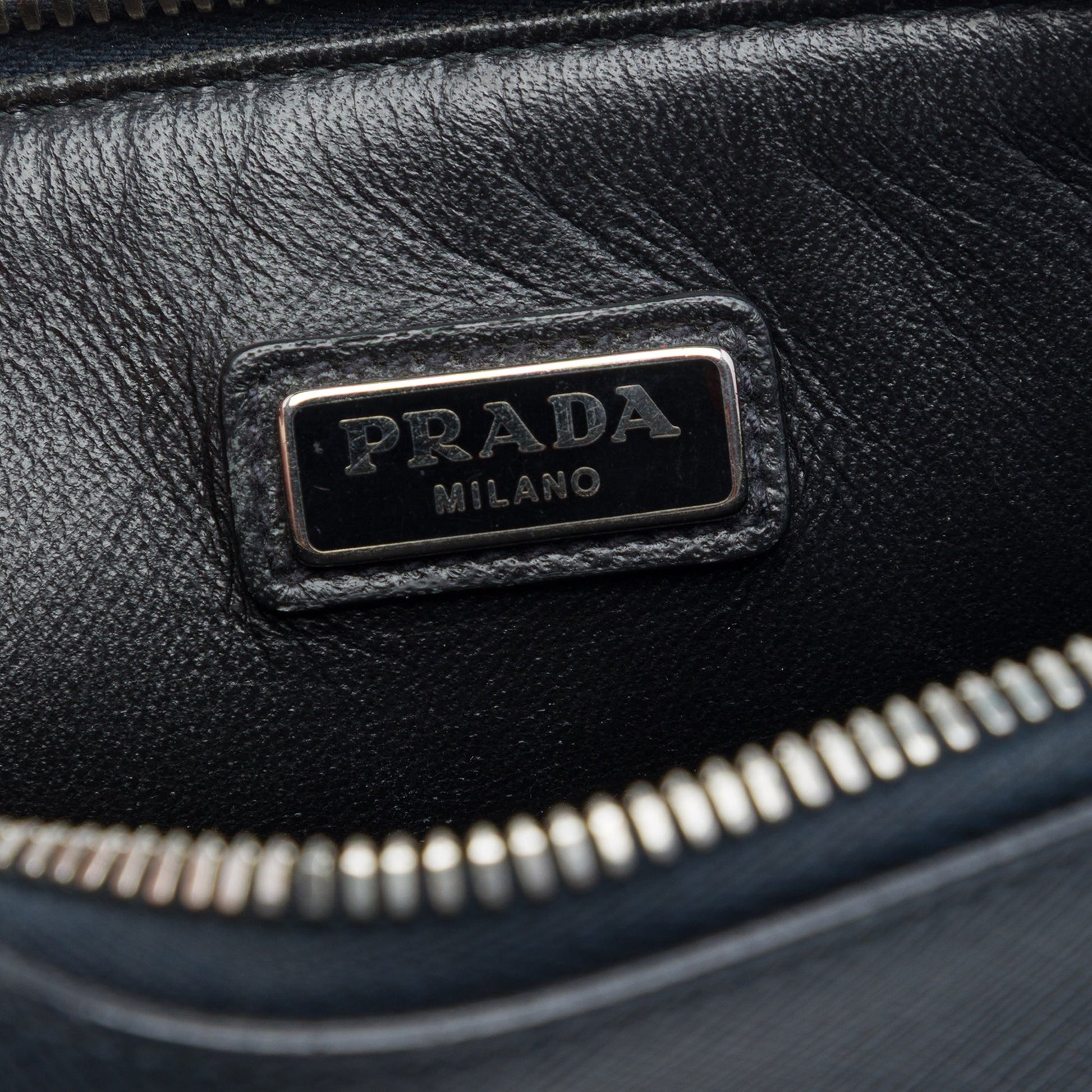 Prada Saffiano Logo Clutch