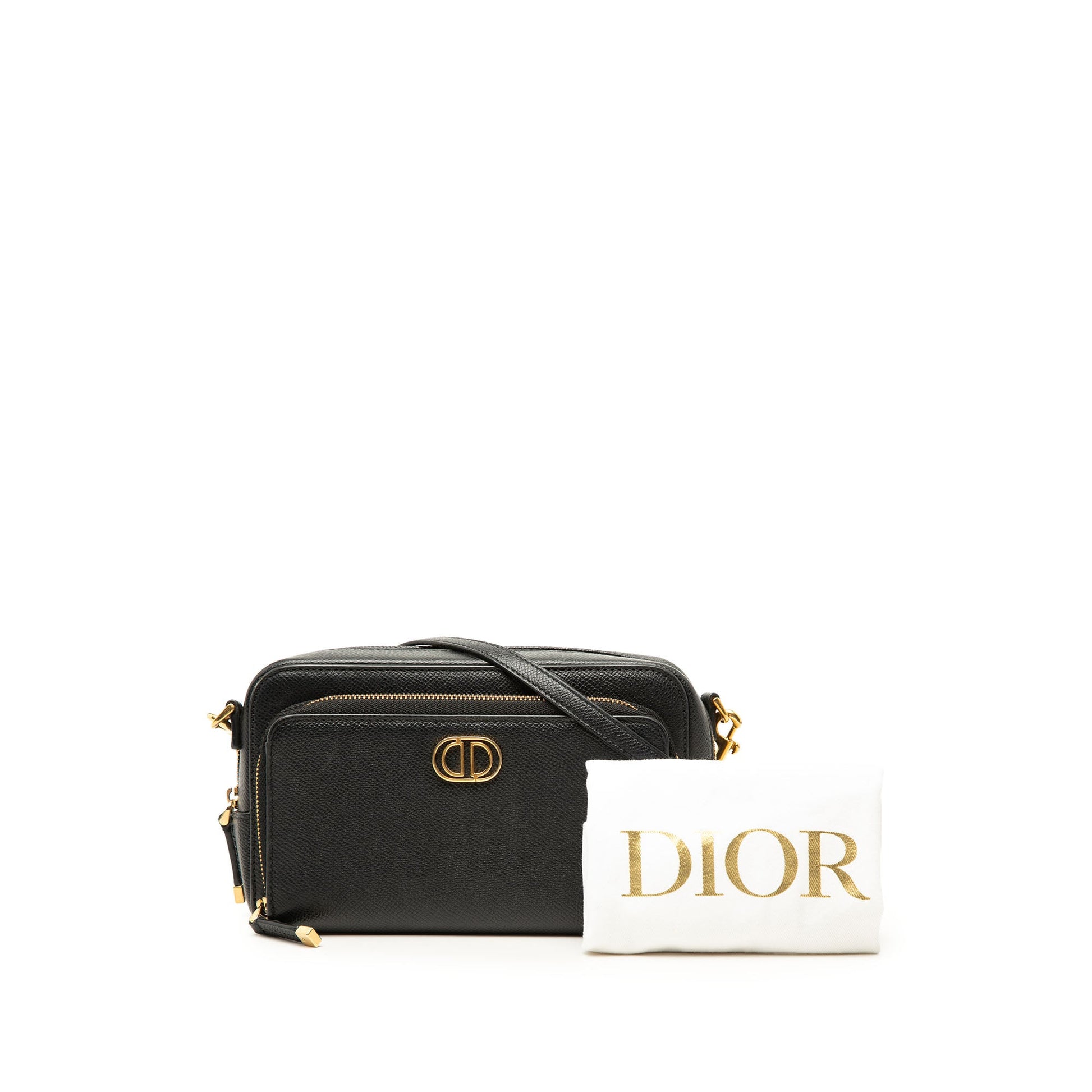 Dior Grained Calfskin Caro Double Pouch