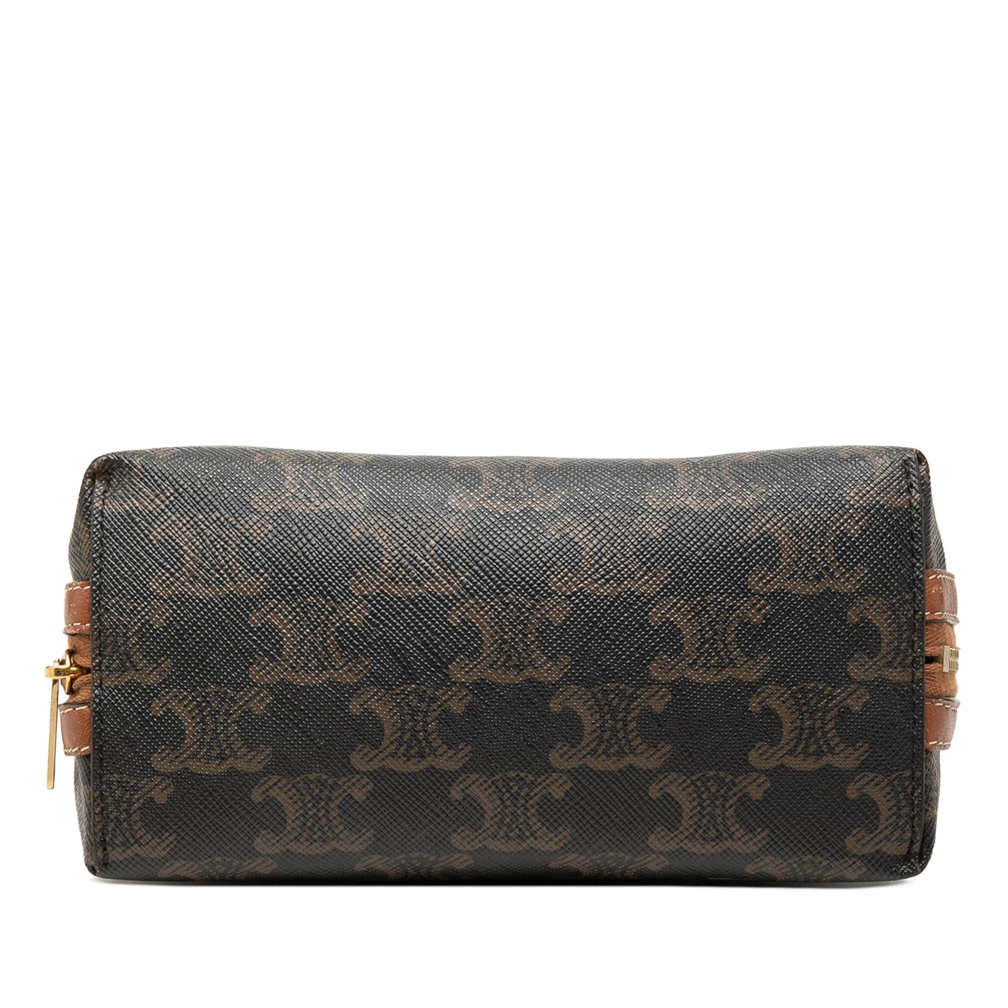Celine Triomphe Coated Canvas Embroidered Logo Clutch On Chain