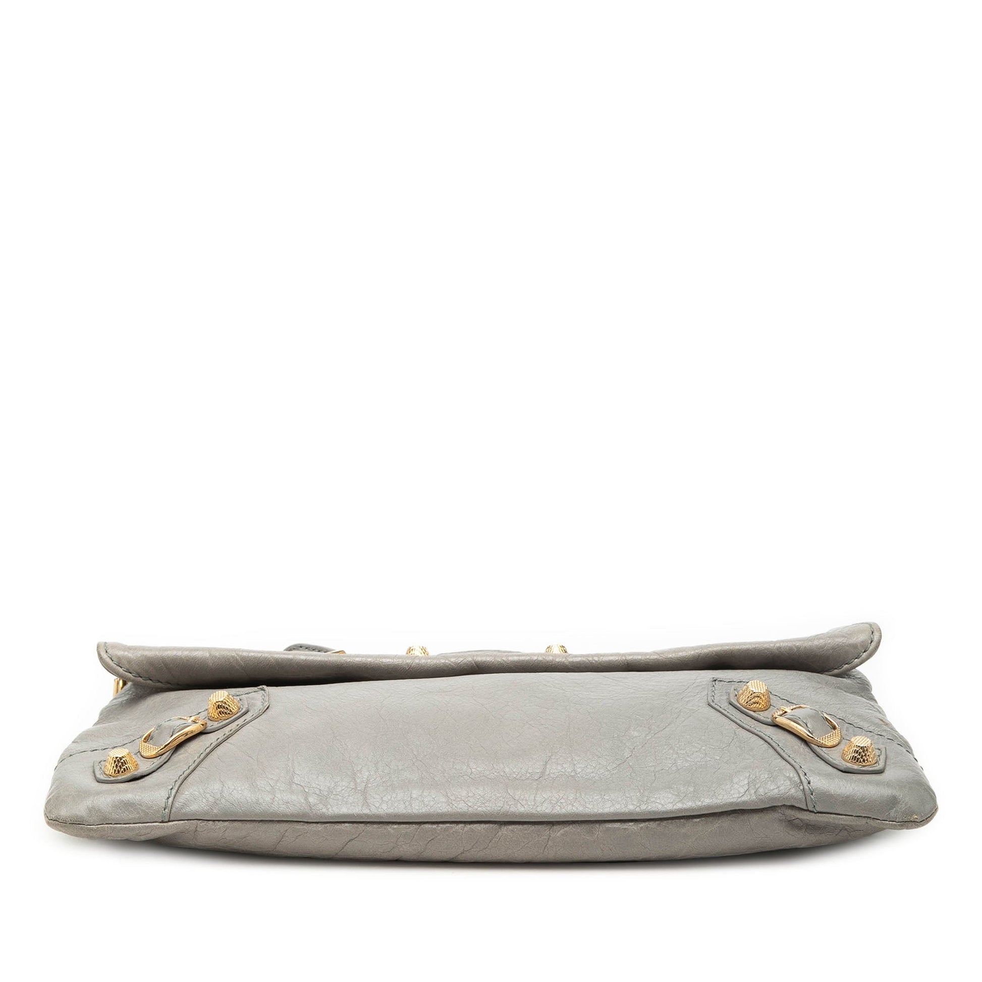 Balenciaga Lambskin Motocross Giant 12 Envelope Clutch With Strap