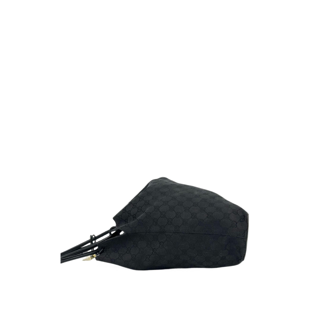 Gucci GG Canvas Ring Handle Shoulder Bag — Black