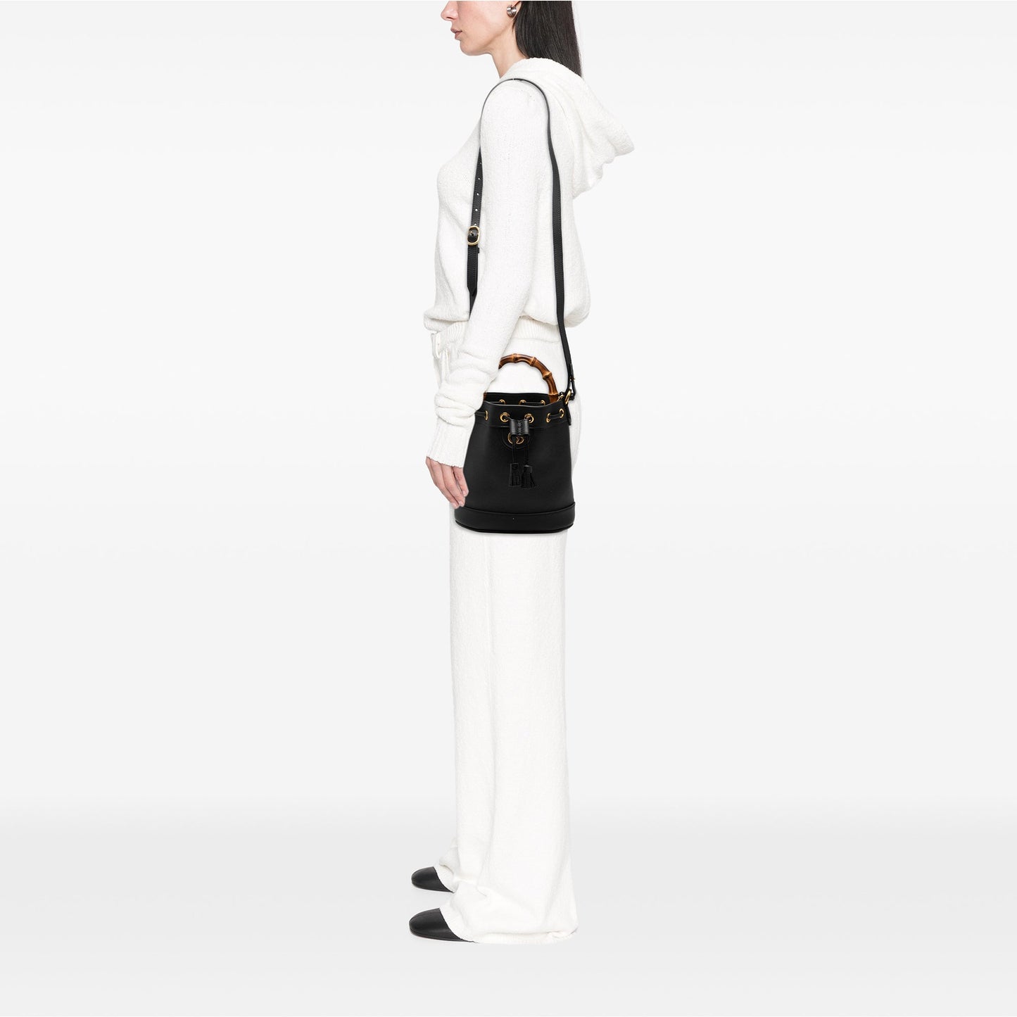 Gucci Mini Calfskin Bamboo Diana Bucket Bag