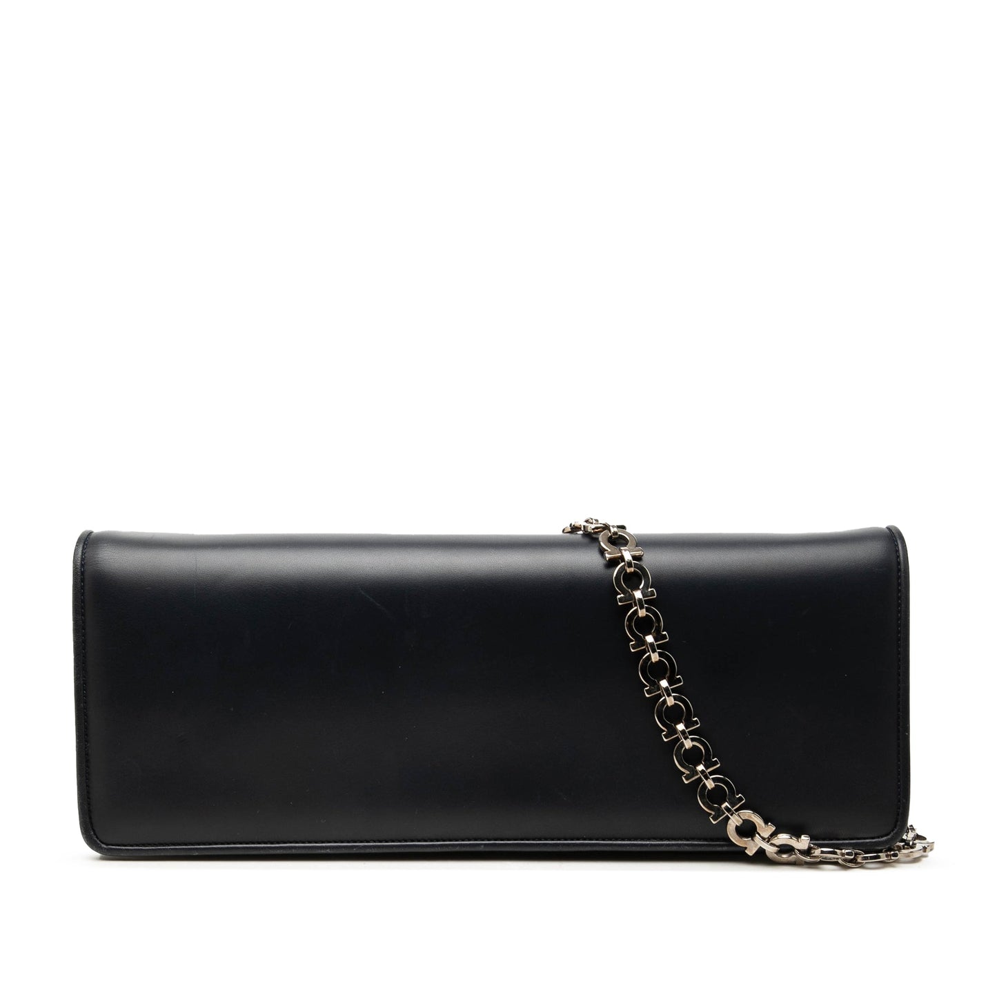 Ferragamo Smooth Calfskin Clutch with Chain