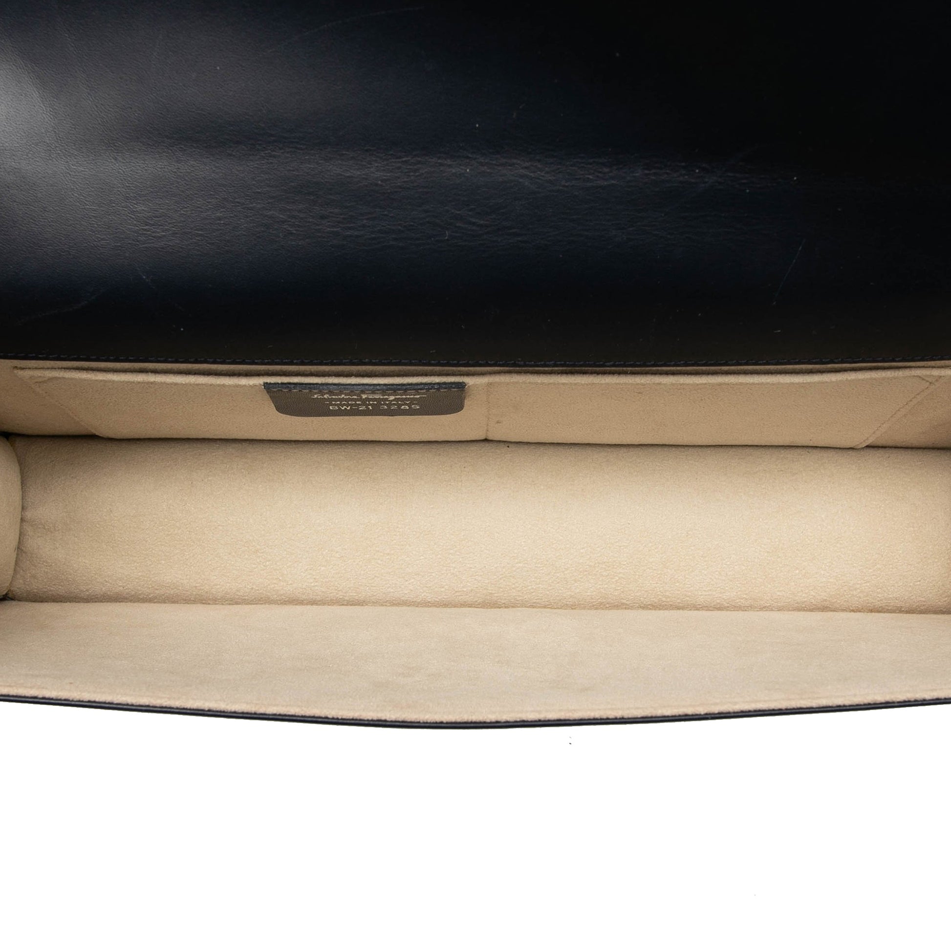 Ferragamo Smooth Calfskin Clutch with Chain