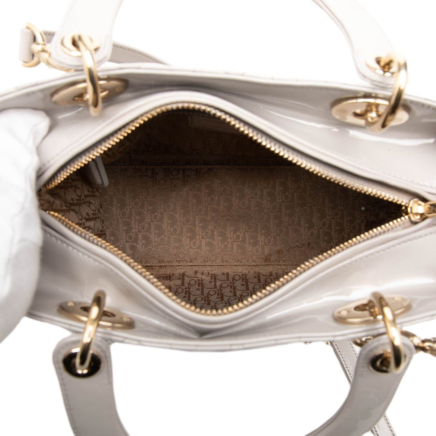 Dior Medium Patent Cannage Lady Dior