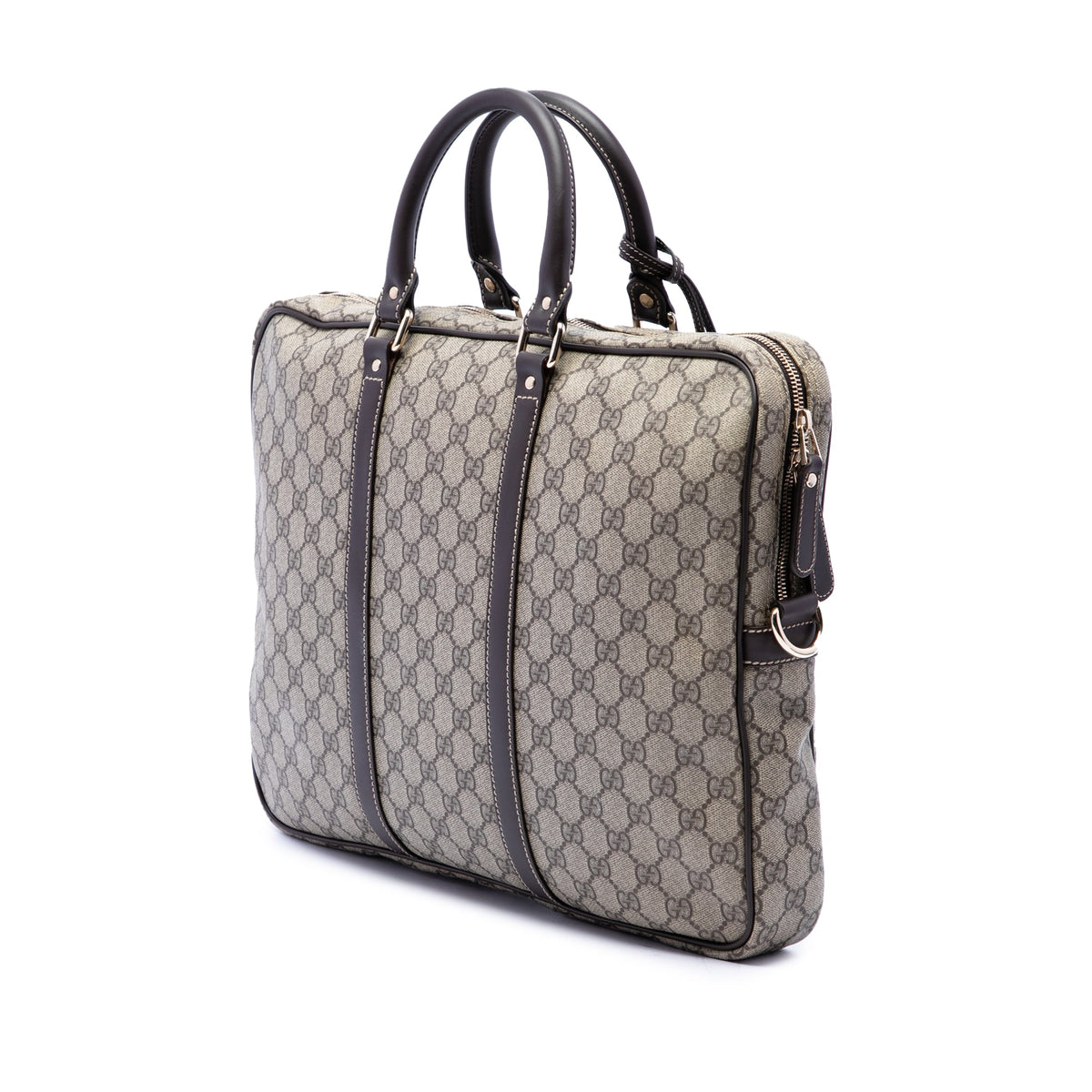 Gucci GG Supreme Business Bag — Beige