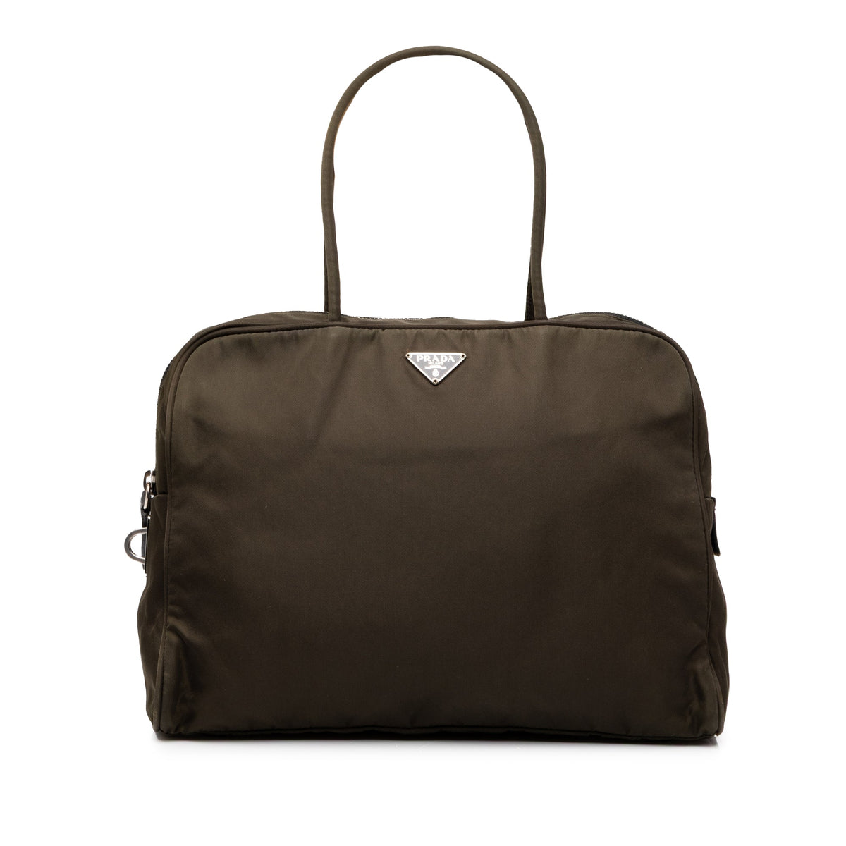 Prada Tessuto Handbag — Brown