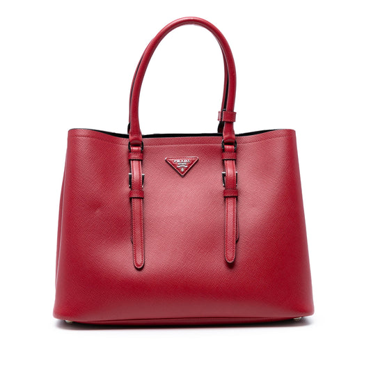 Prada Medium Saffiano Cuir Double Handle Satchel