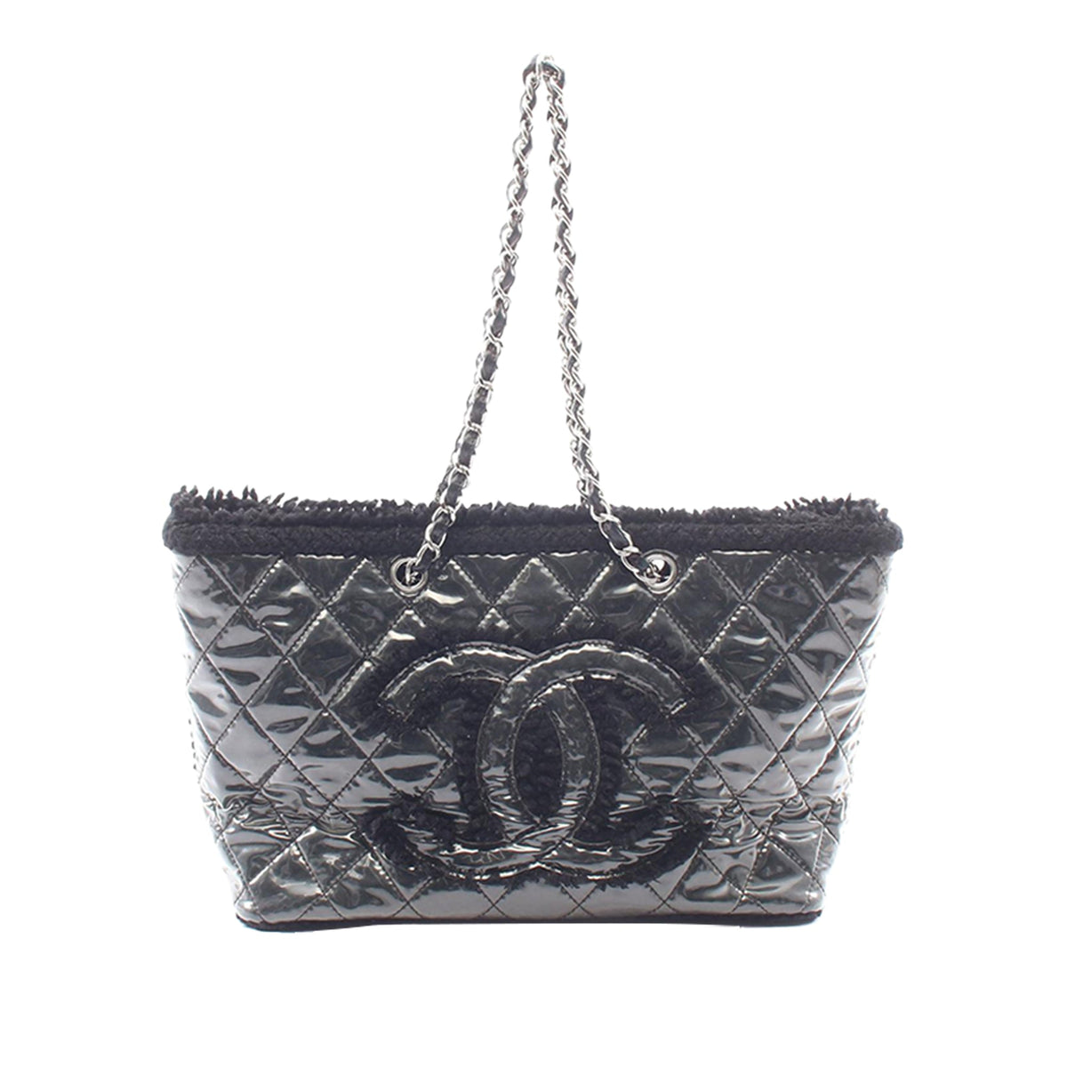 Chanel Funny Tweed PVC Tote Bag — Black