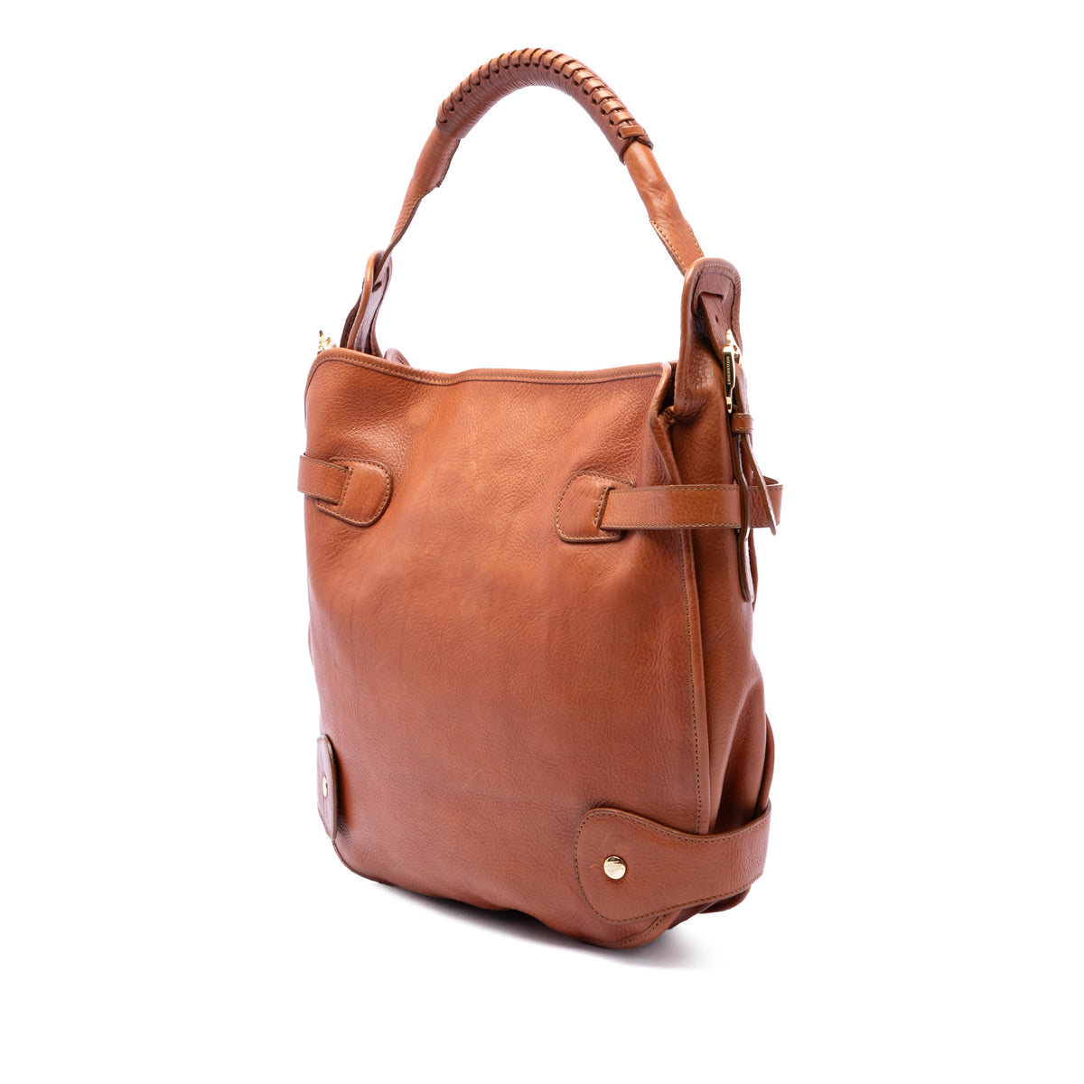 Burberry Pebbled Leather Turn Lock Tote