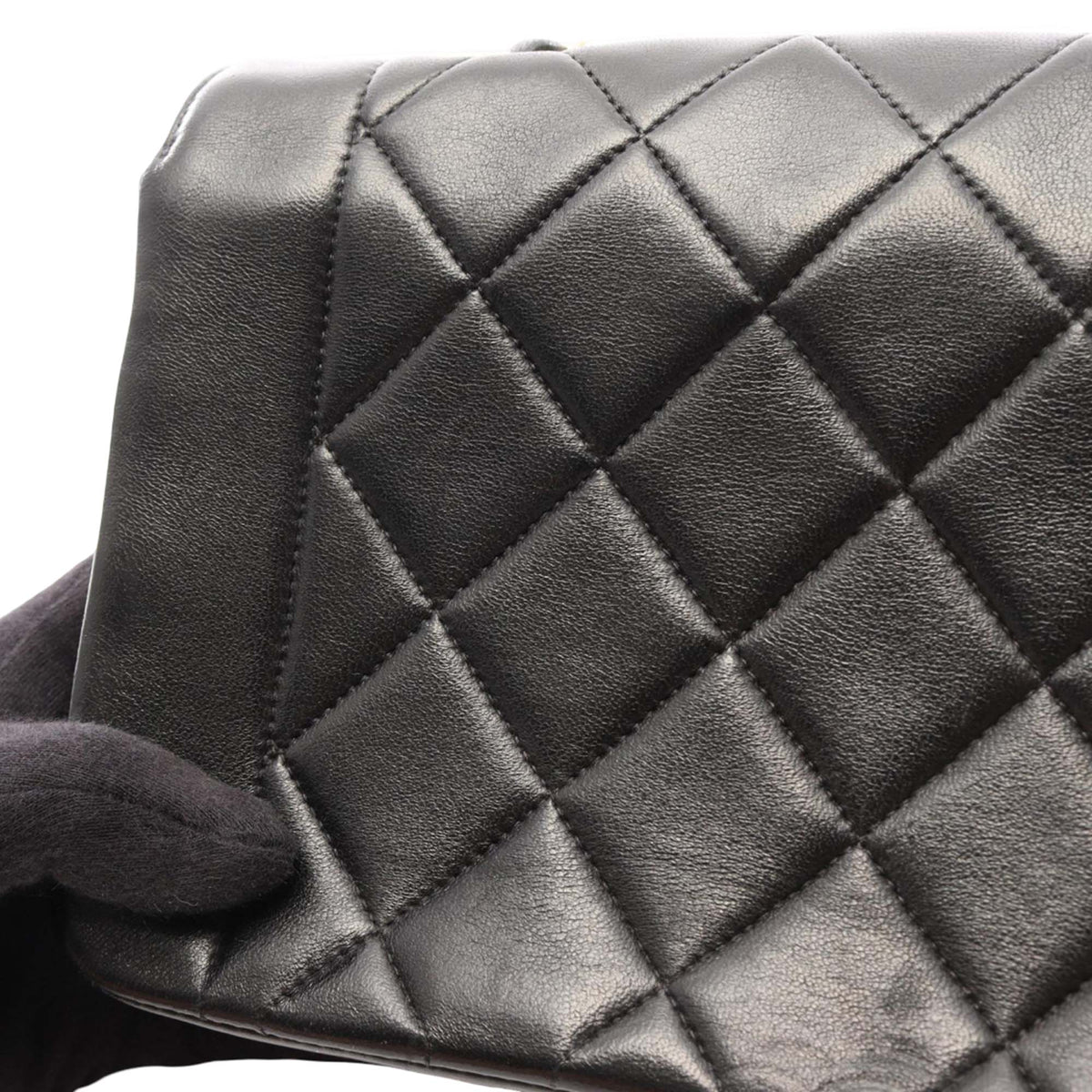 Chanel Small Lambskin Diana Flap — Black