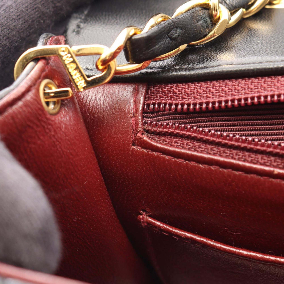 Chanel Small Lambskin Diana Flap — Black