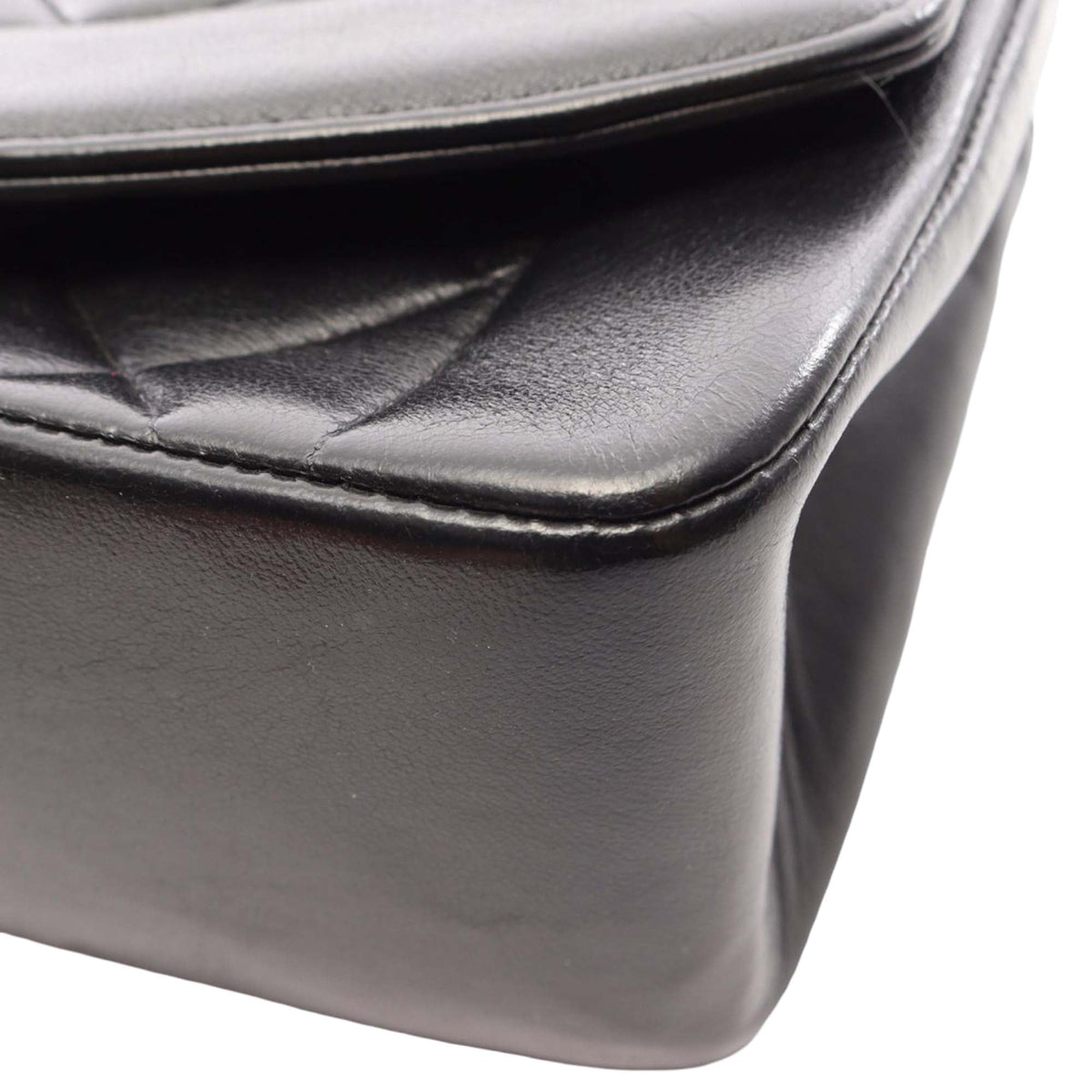 Chanel Small Lambskin Diana Flap — Black