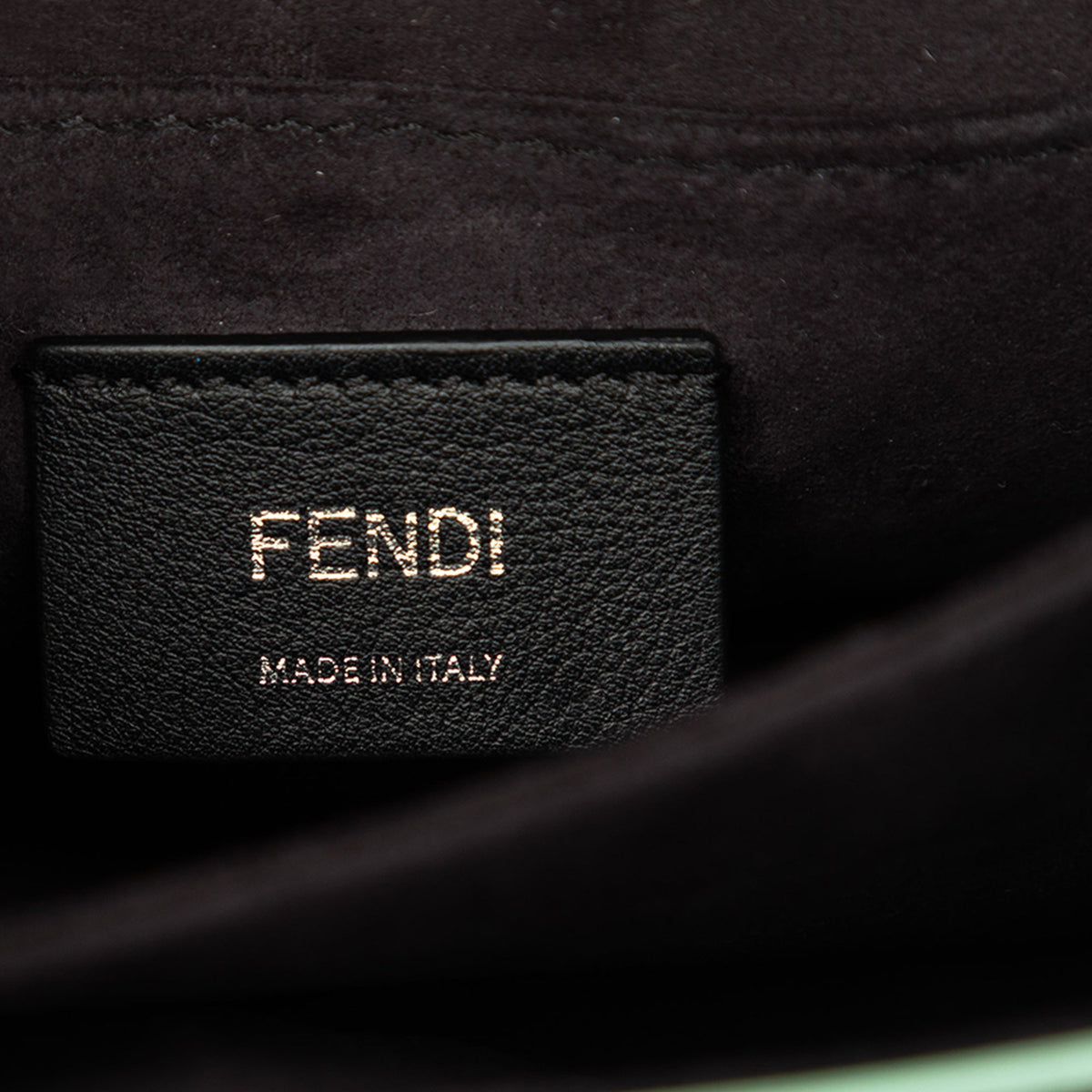 Fendi Mini Scalloped Leather and Acrylic Studs Kan I Crossbody