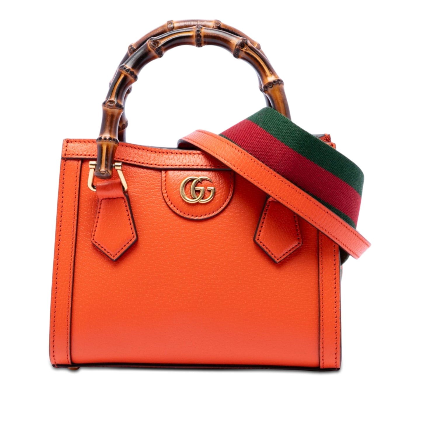 Gucci Mini Calfskin Bamboo Diana Satchel