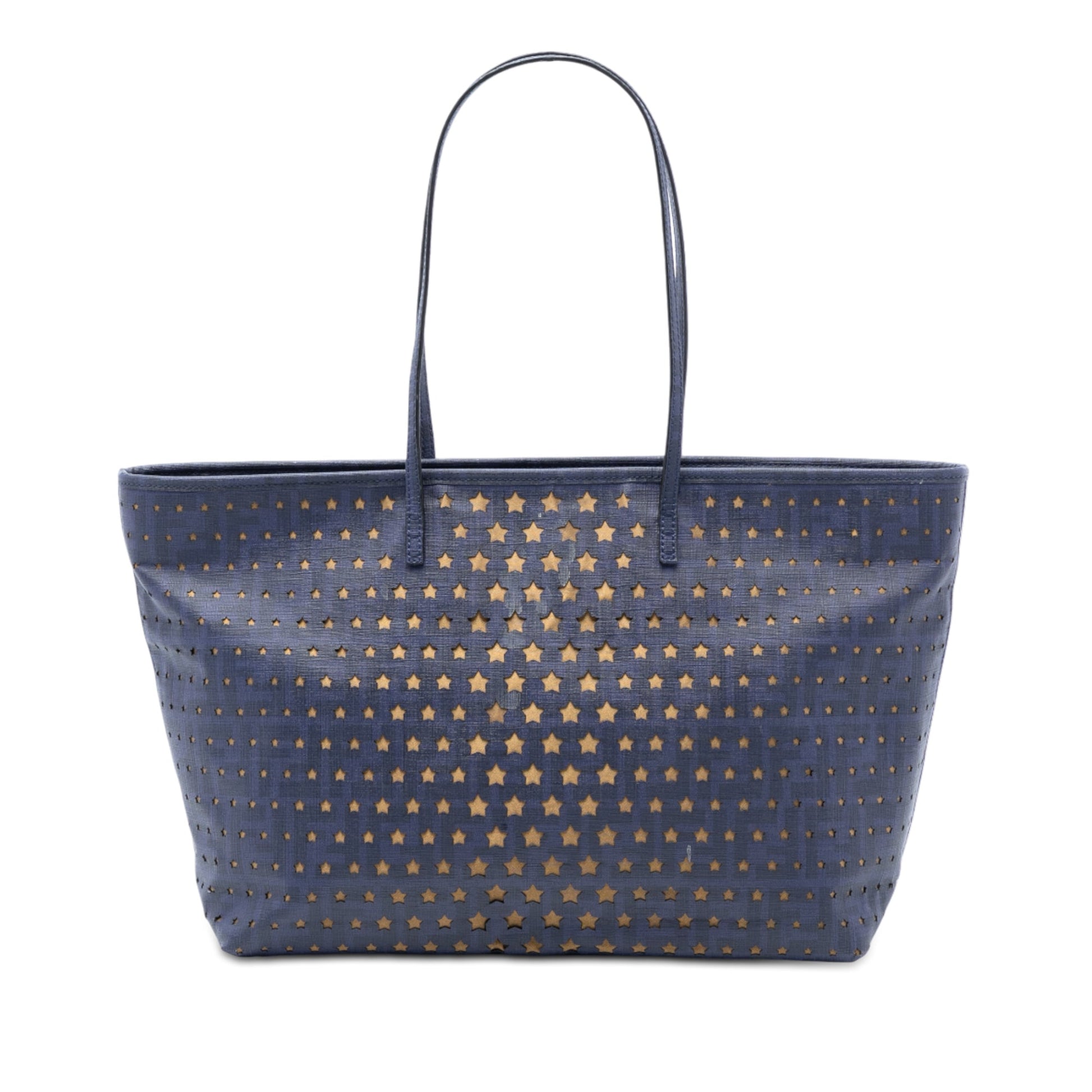 Fendi Medium Coated Canvas Laser Cut Star Roll Tote