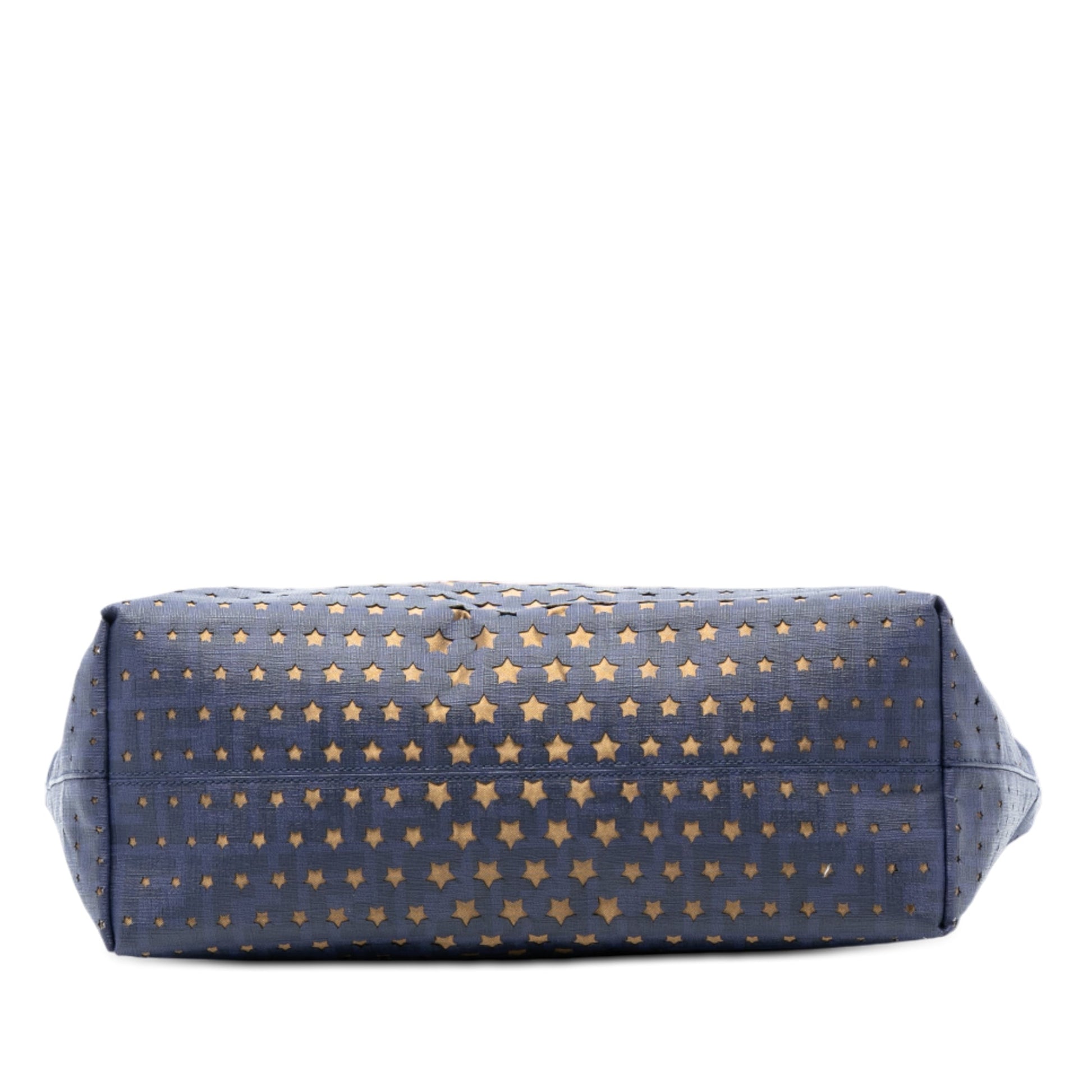 Fendi Medium Coated Canvas Laser Cut Star Roll Tote