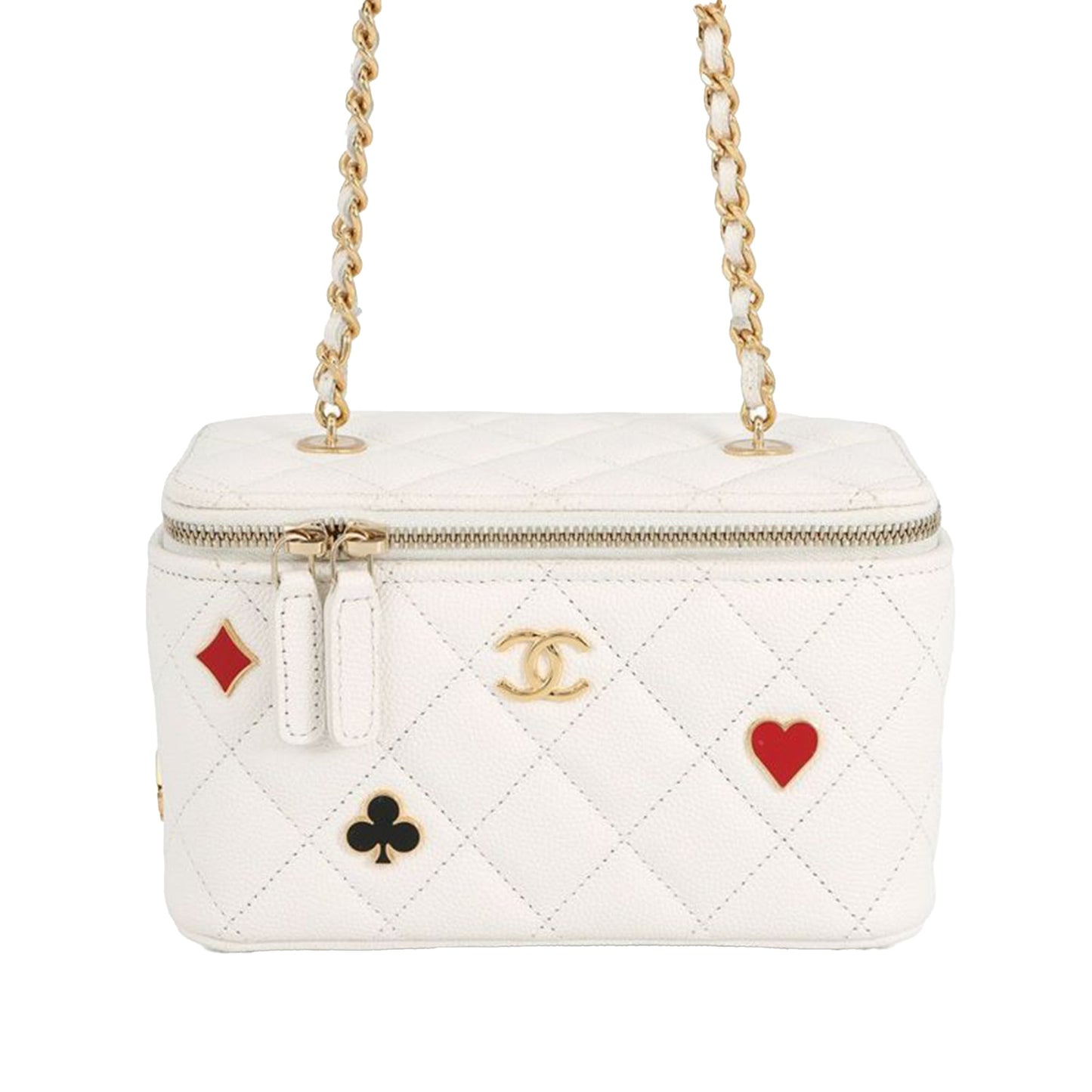 Chanel Small Quilted Caviar Coco Casino Vanity Case