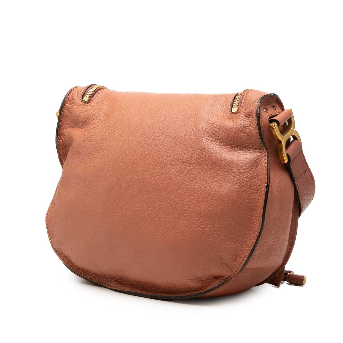 Chloé Medium Grained Calfskin Marcie Saddle Crossbody