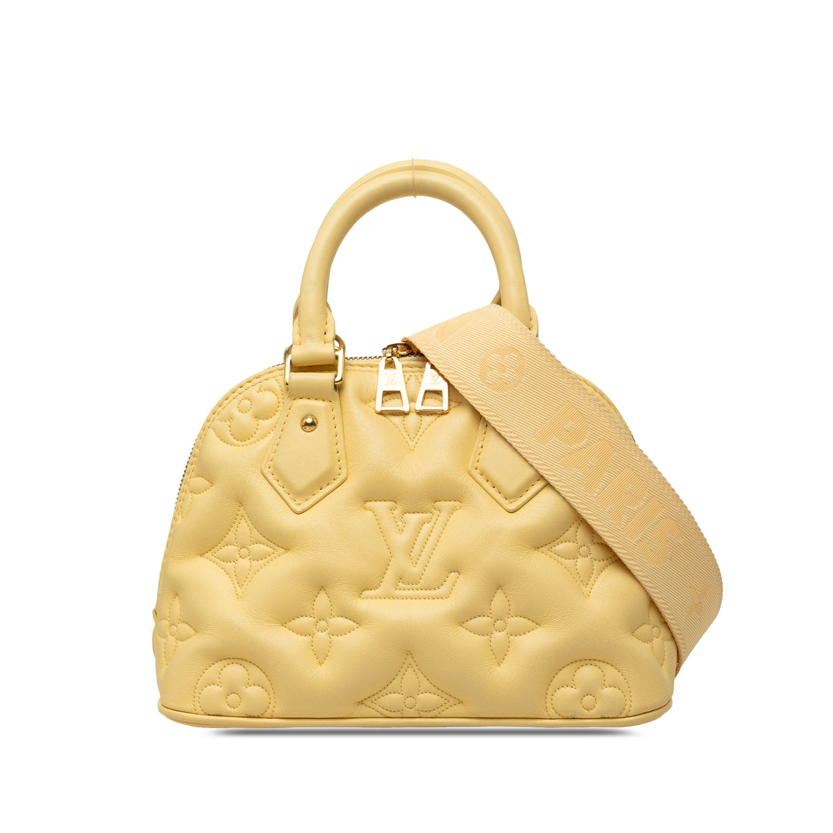 Louis Vuitton Monogram Calfskin Bubblegram Alma BB — Yellow