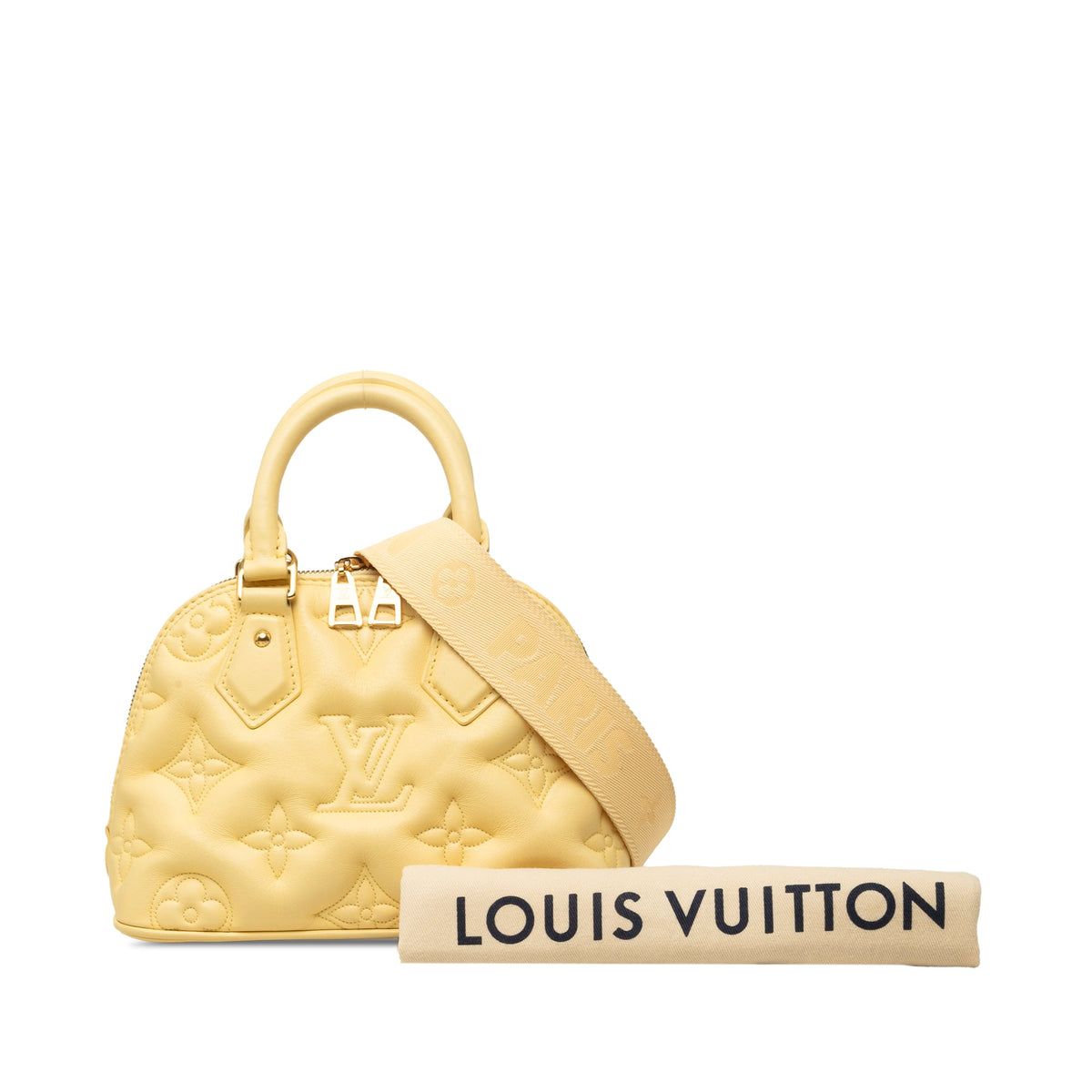 Louis Vuitton Monogram Calfskin Bubblegram Alma BB — Yellow