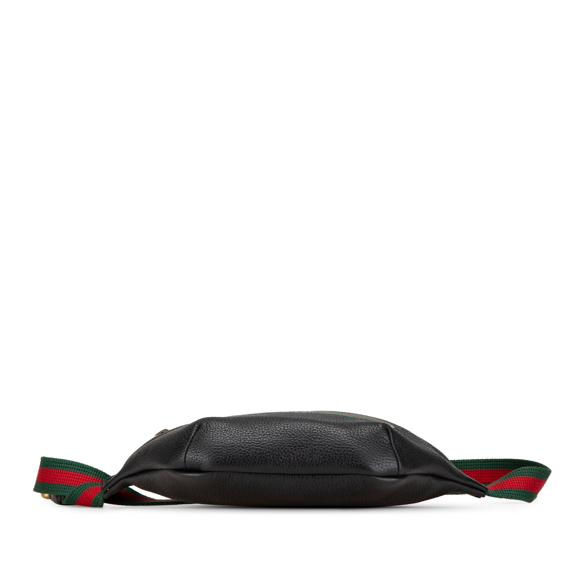 Gucci Small Grained Calfskin Web Logo Belt Bag