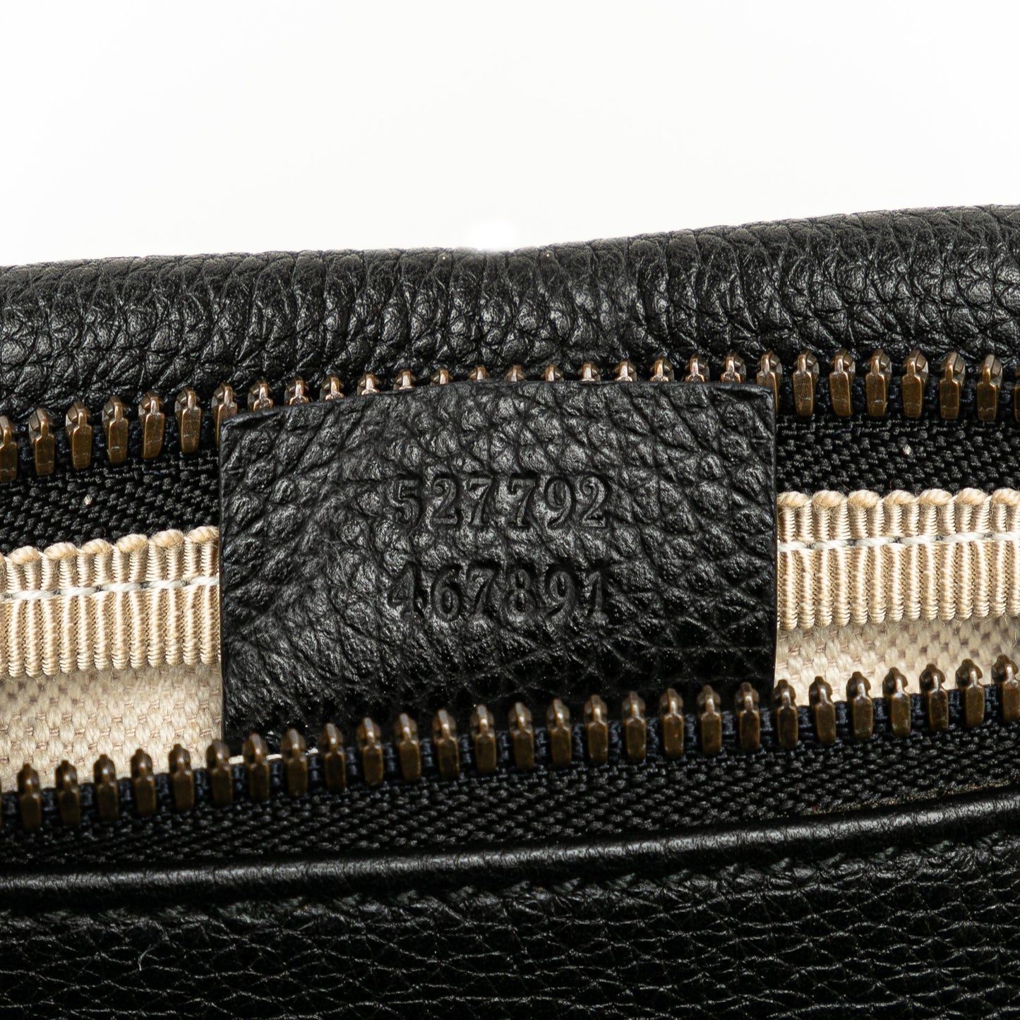 Gucci Small Grained Calfskin Web Logo Belt Bag