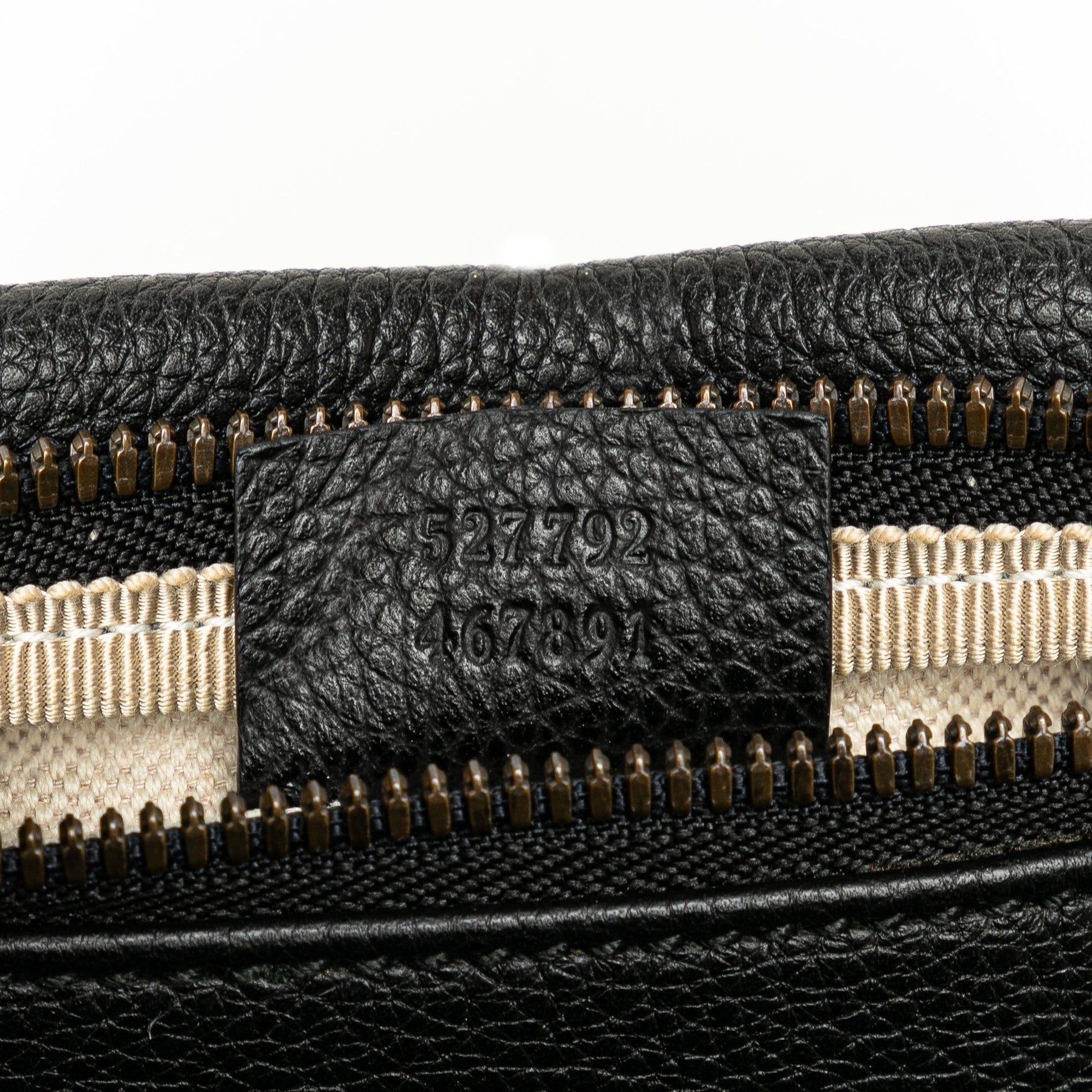 Gucci Small Grained Calfskin Web Logo Belt Bag