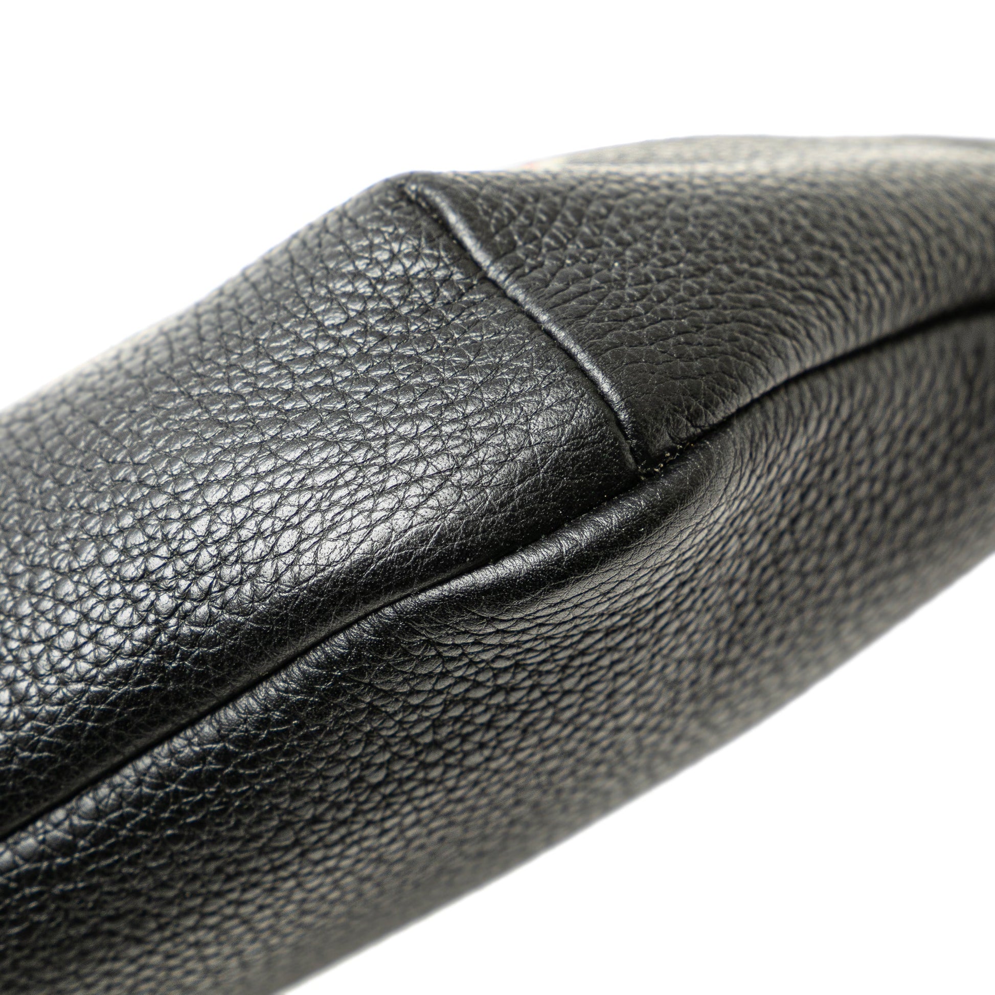Gucci Small Grained Calfskin Web Logo Belt Bag