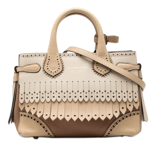 Small Leather Brogue Banner Satchel