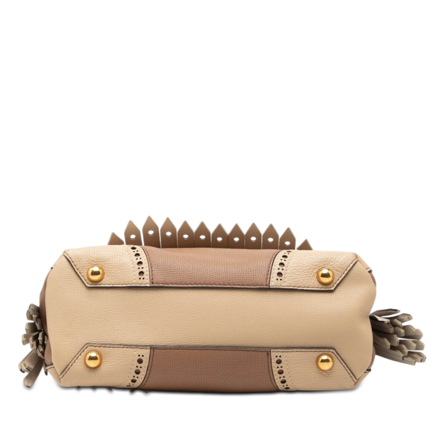 Small Leather Brogue Banner Satchel