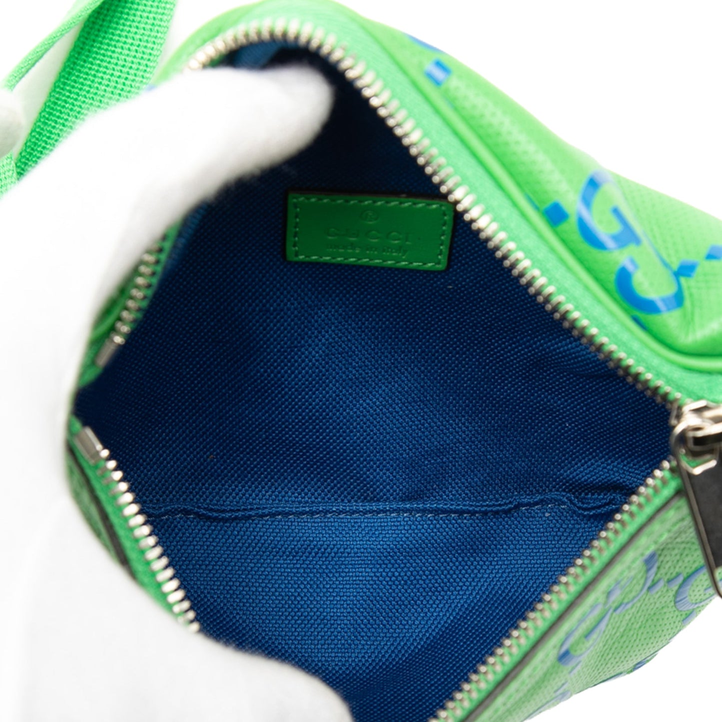 Gucci Bicolor GG Embossed Perforated Calfskin Belt Bag