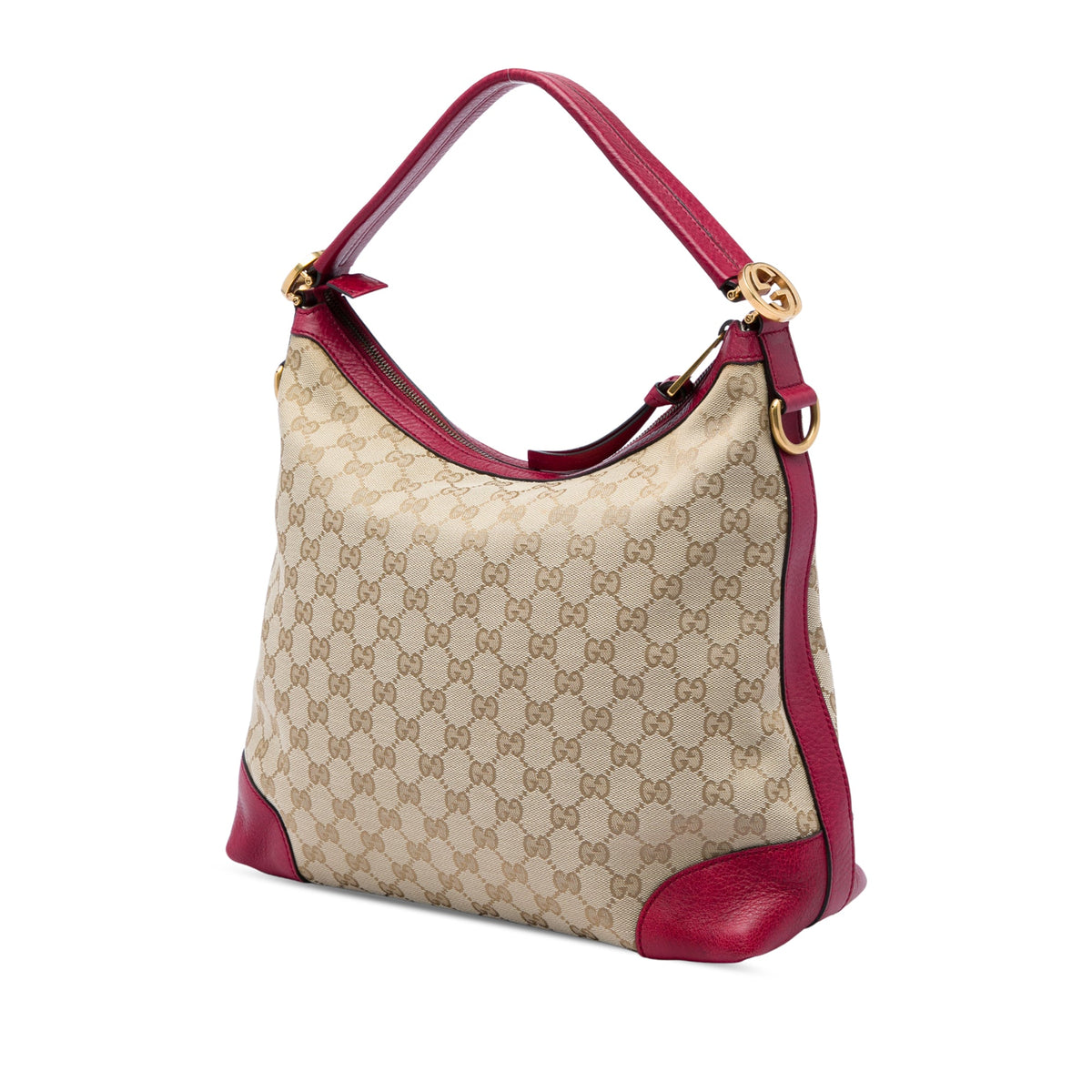 Gucci Small GG Canvas Miss GG Hobo — Red