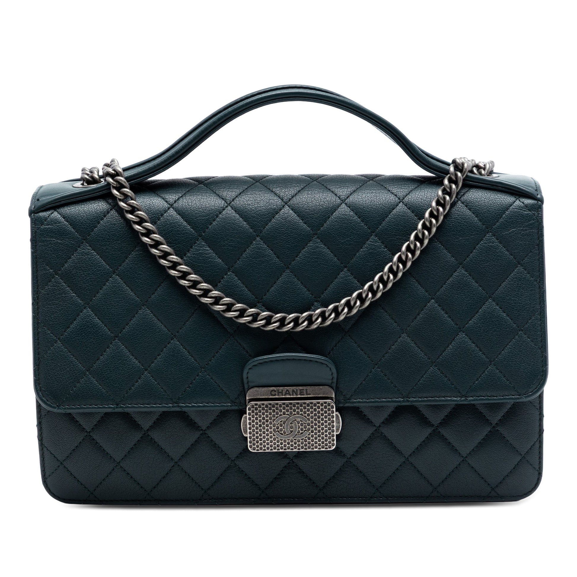 Chanel Medium Quilted Goatskin CC University Flap