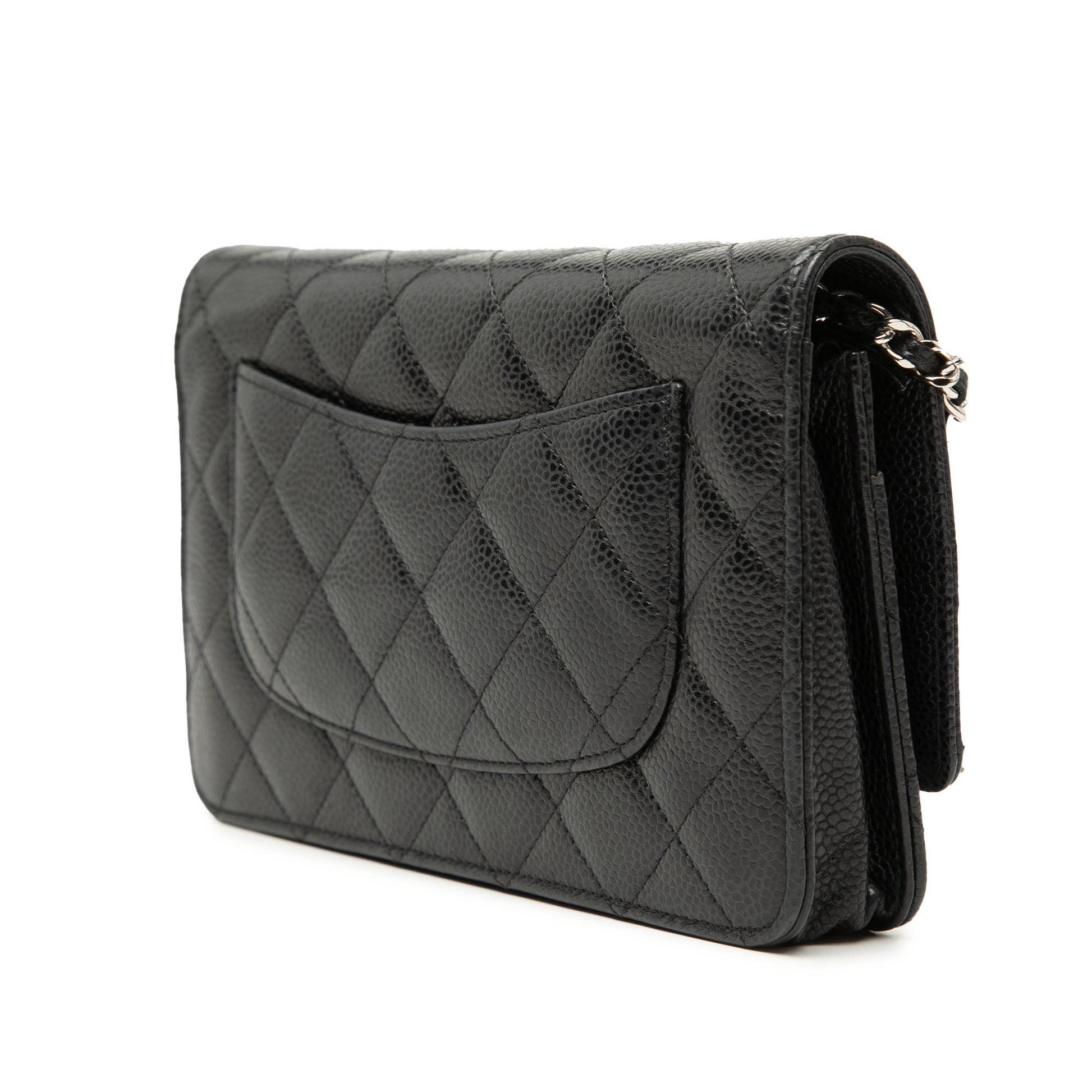 Chanel CC Quilted Caviar Wallet on Chain