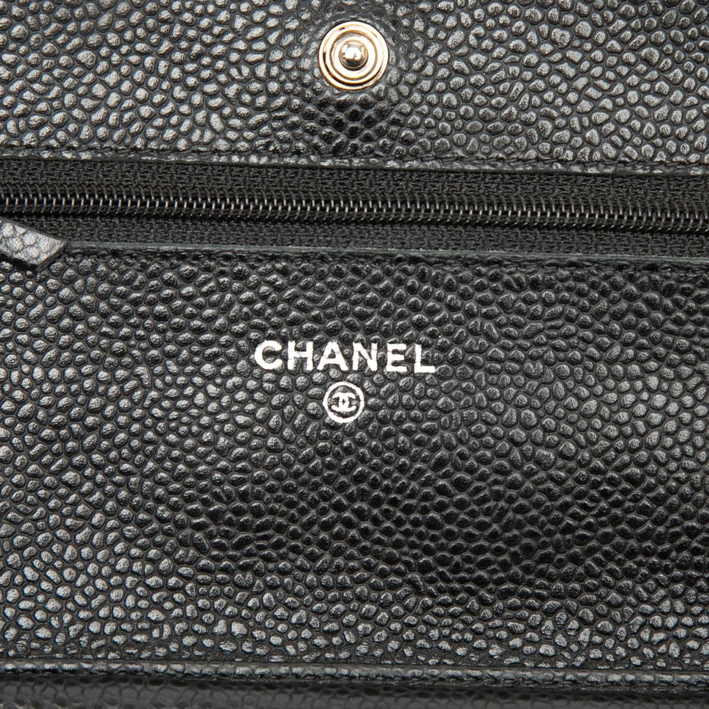 Chanel CC Quilted Caviar Wallet on Chain