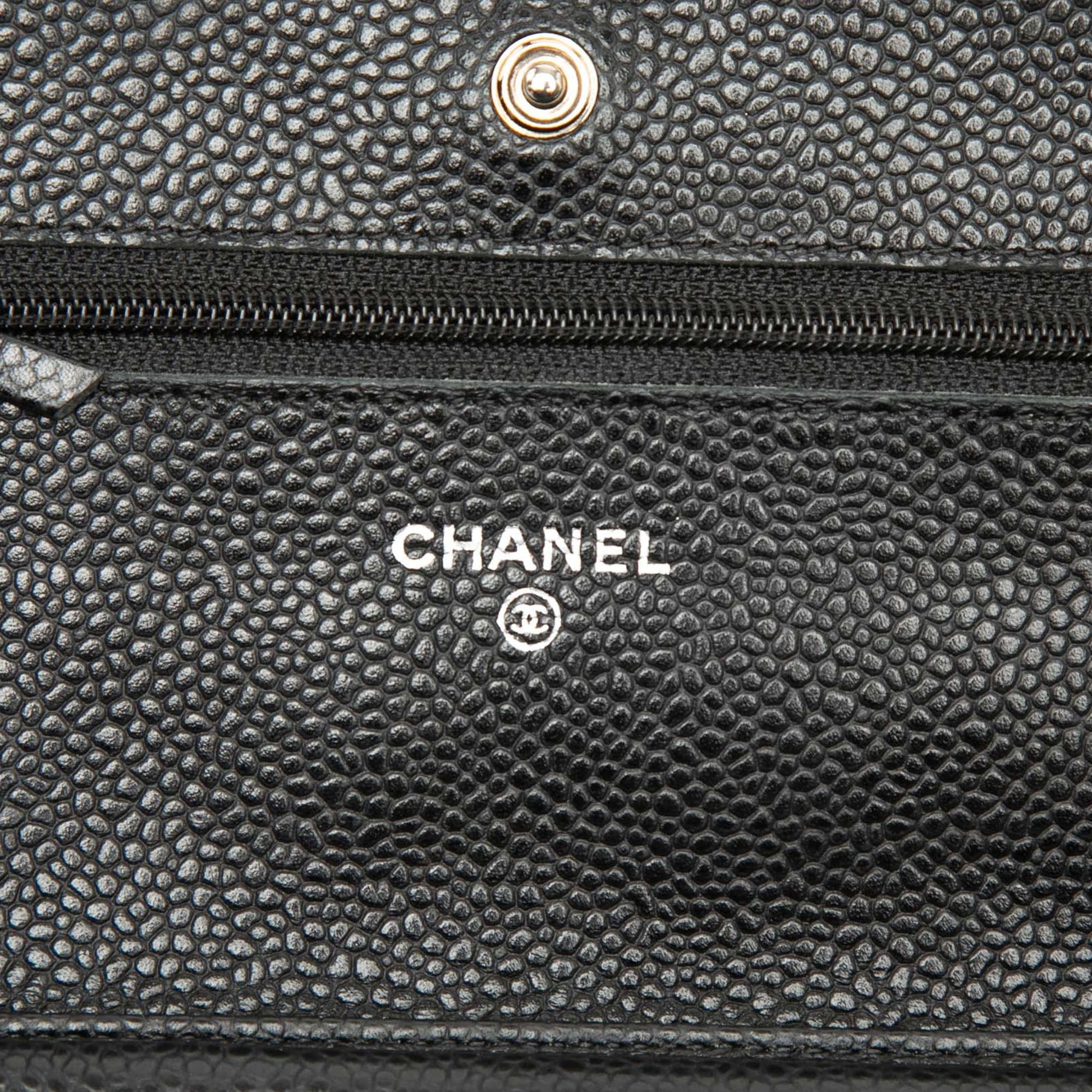 Chanel CC Quilted Caviar Wallet on Chain