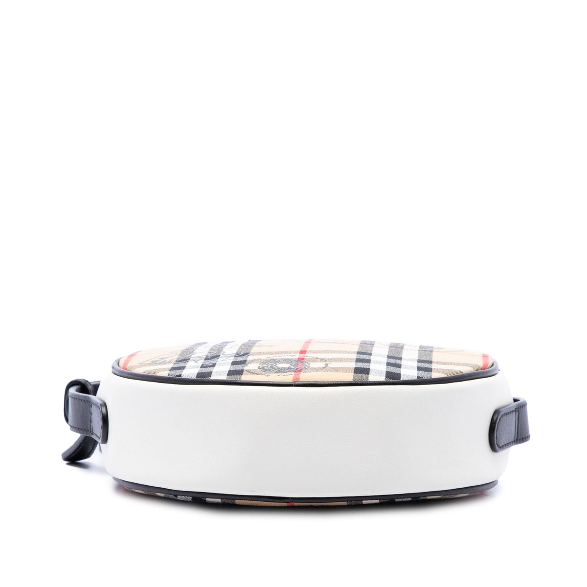 Burberry House Check Canvas and Calfskin Cartoon Print Round Crossbody