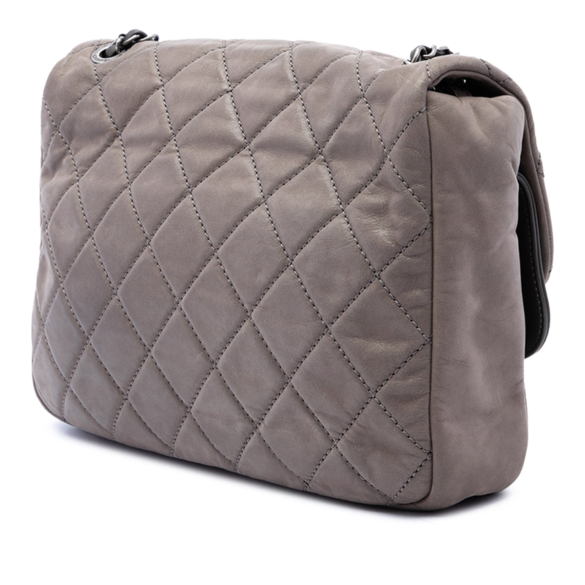 Chanel Jumbo Quilted Iridescent Calfskin In the Mix Double Flap — Brown