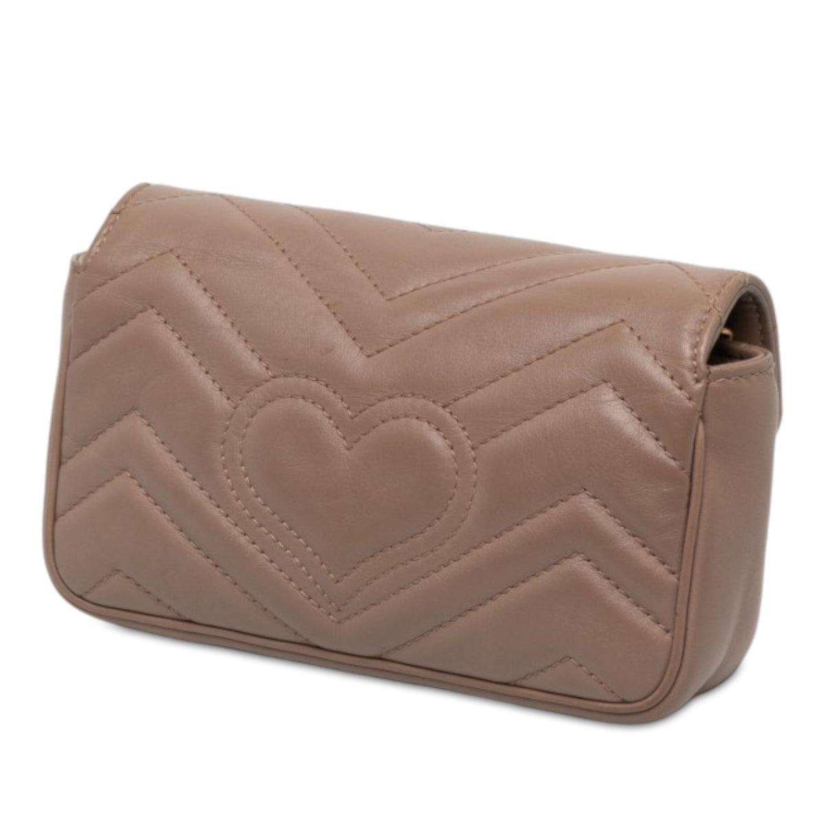 Gucci Mini GG Marmont Matelasse Leather Flap Crossbody — Brown